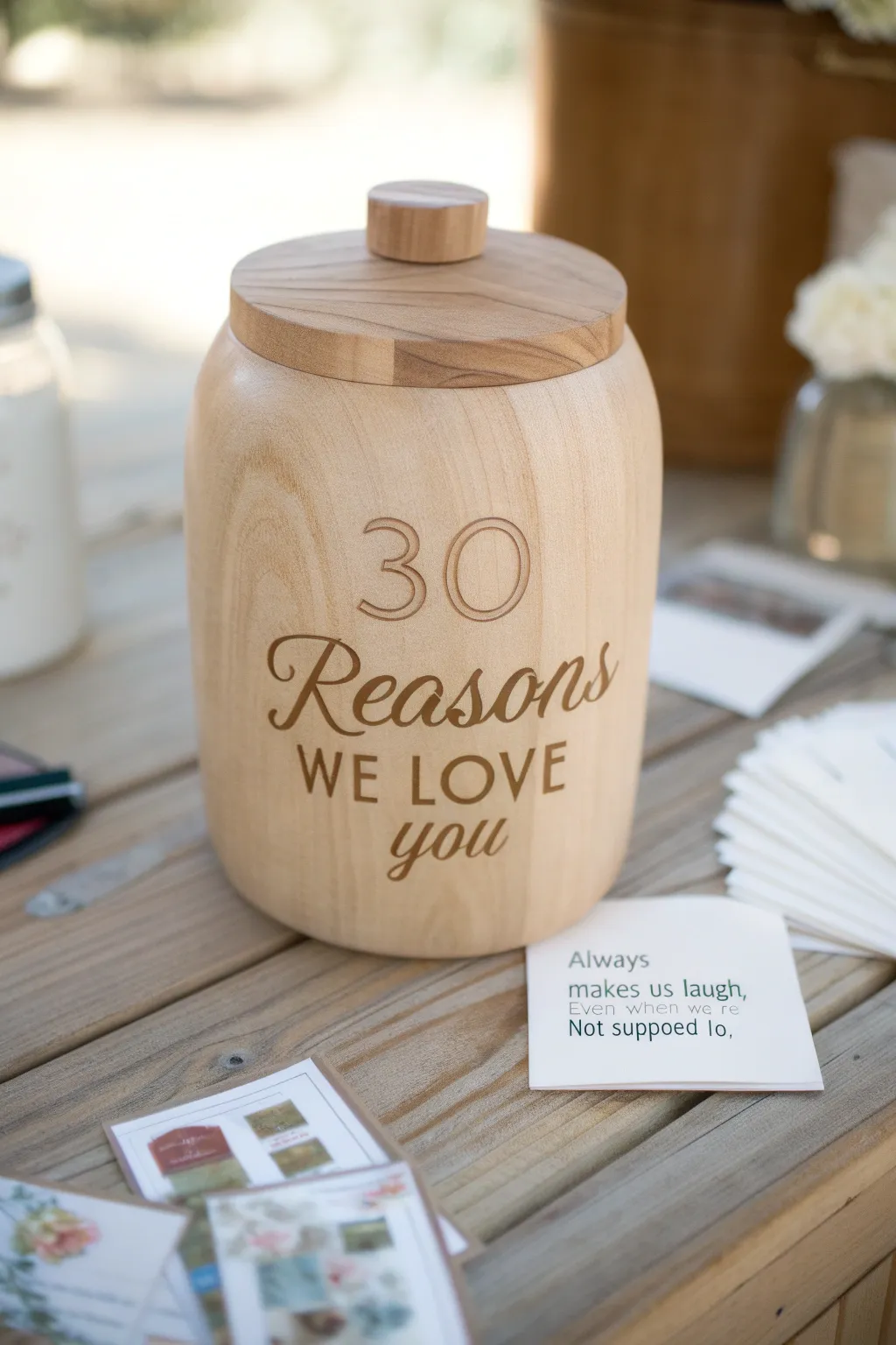 Celebrate their 30th with a jar full of love and laughter!