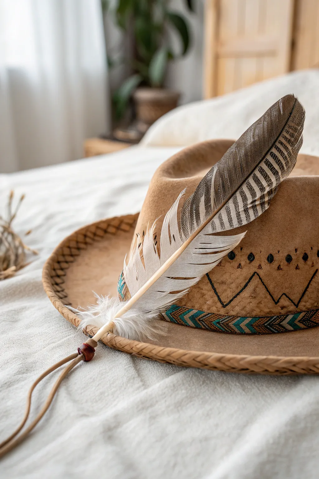 Add a touch of adventure with a feathered flair to your pirate ensemble.