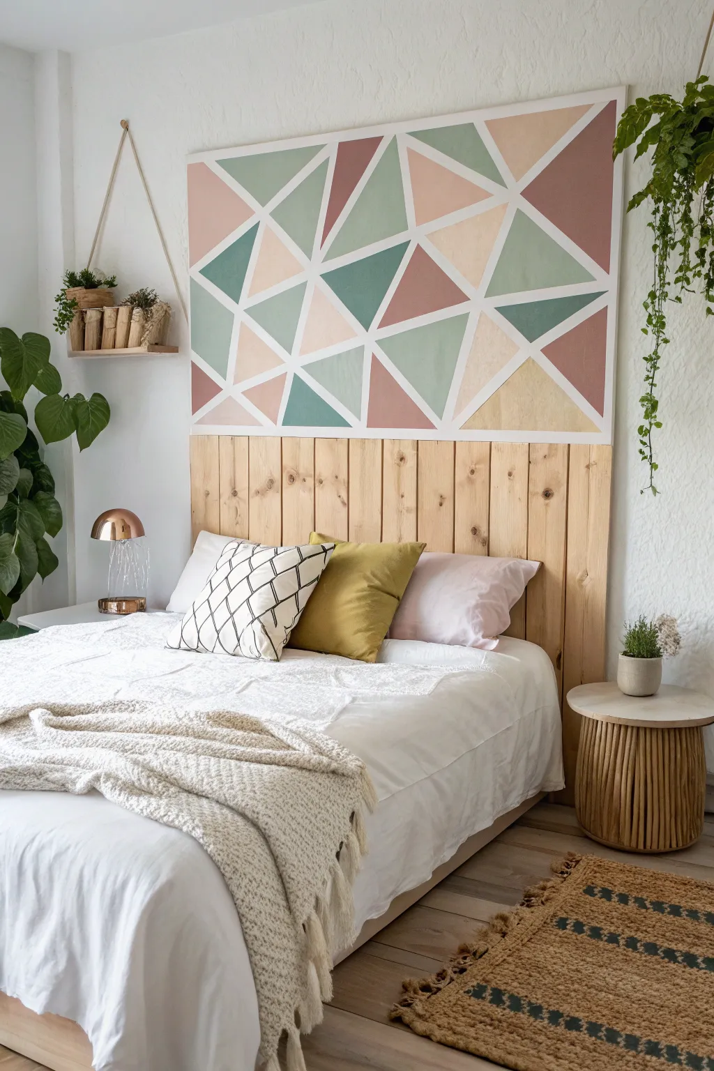 Transform your bedroom into a serene haven with an artful DIY headboard that speaks to your unique style.