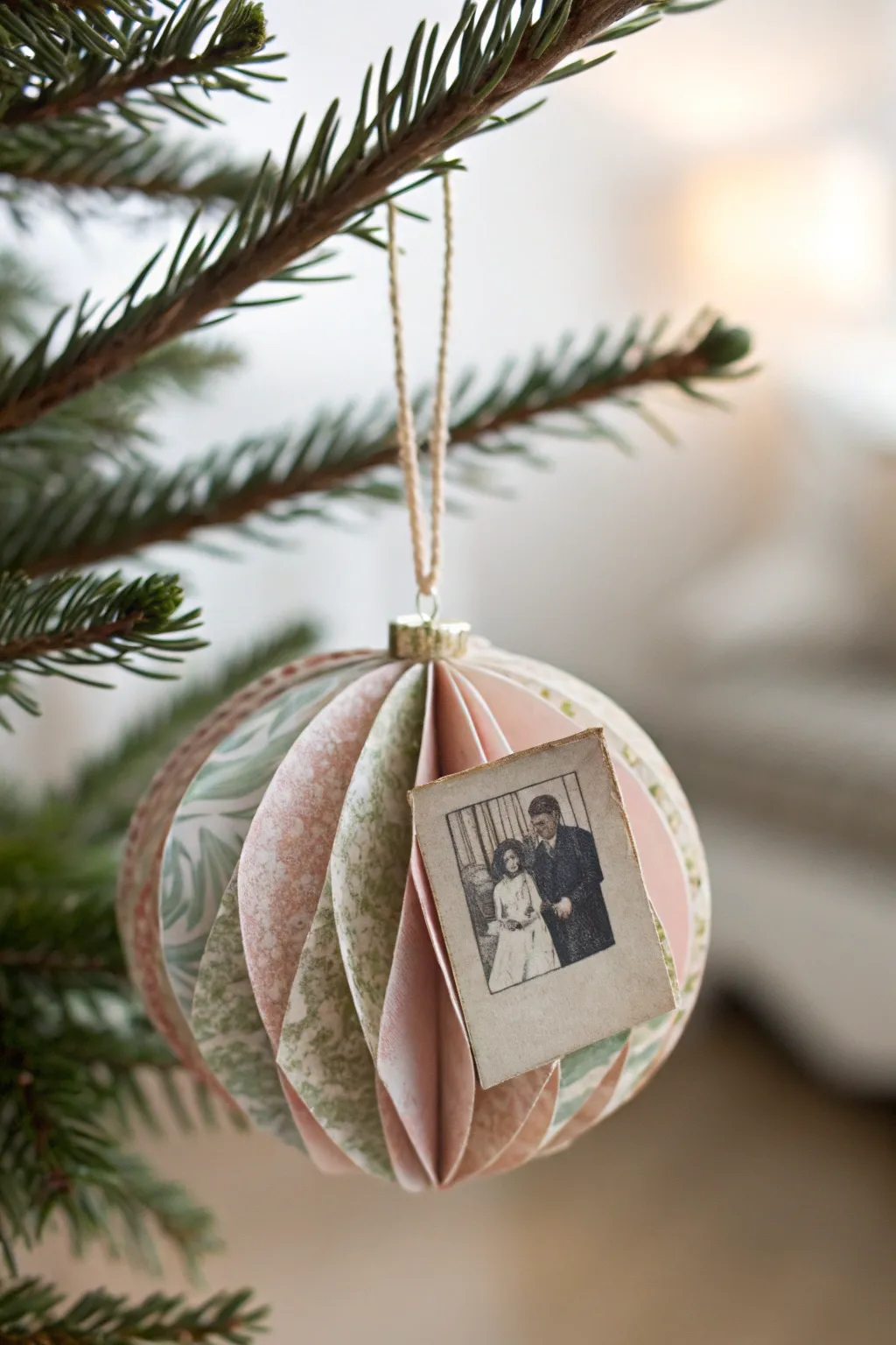 Craft your memories into elegant layered paper ornaments for a touch of minimalist charm this holiday season.