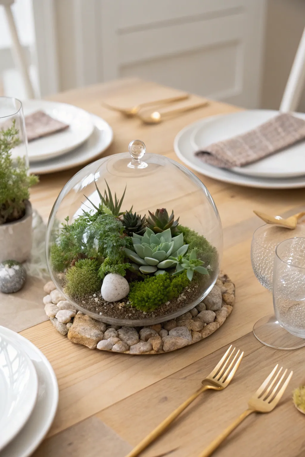 Add a magical touch to your table with tiny terrariums – a delightful conversation starter and keepsake!