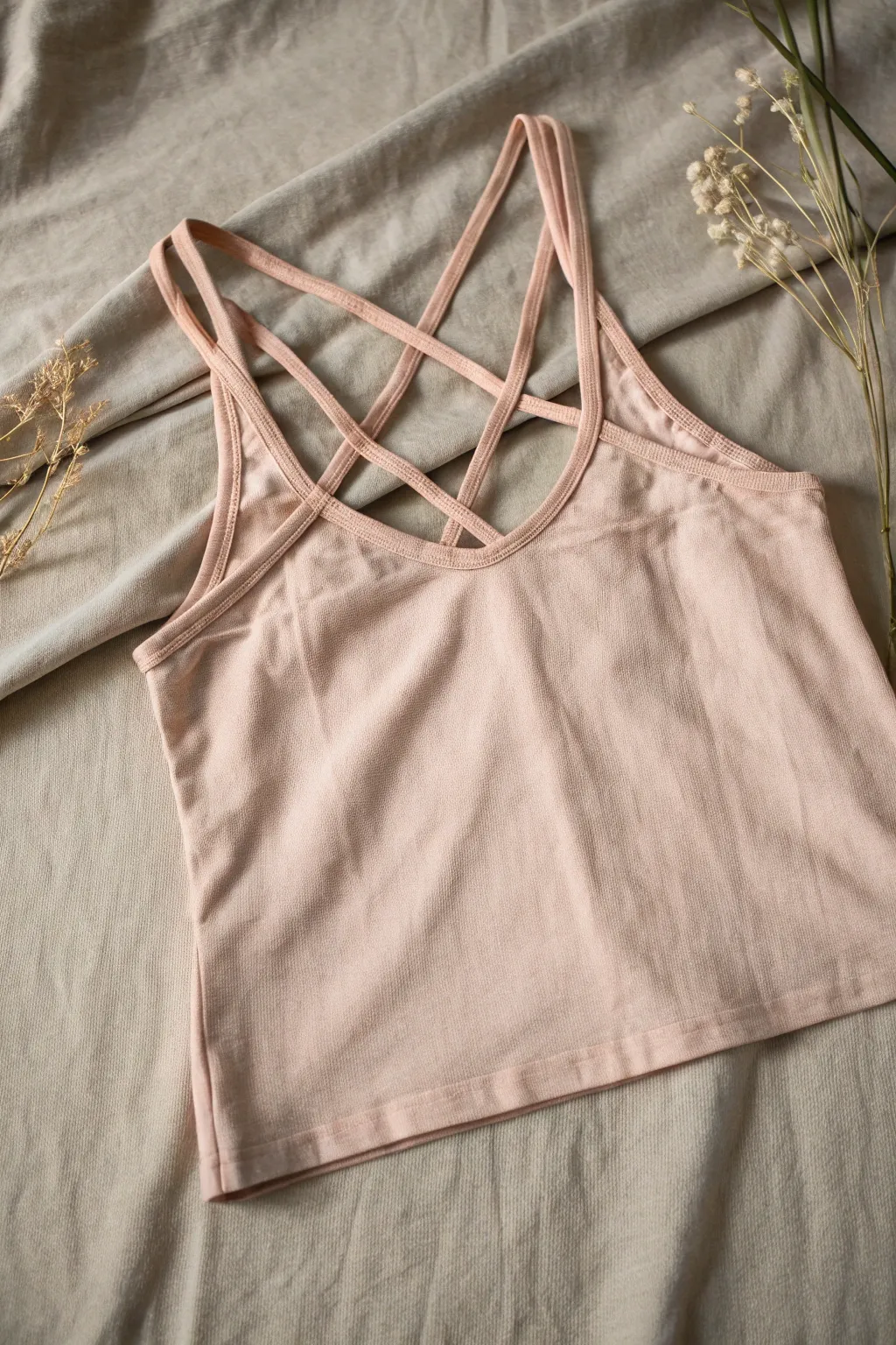 Elevate your style with these chic criss-cross back straps 🌿✨ #DIYFashion #ScandiBoho