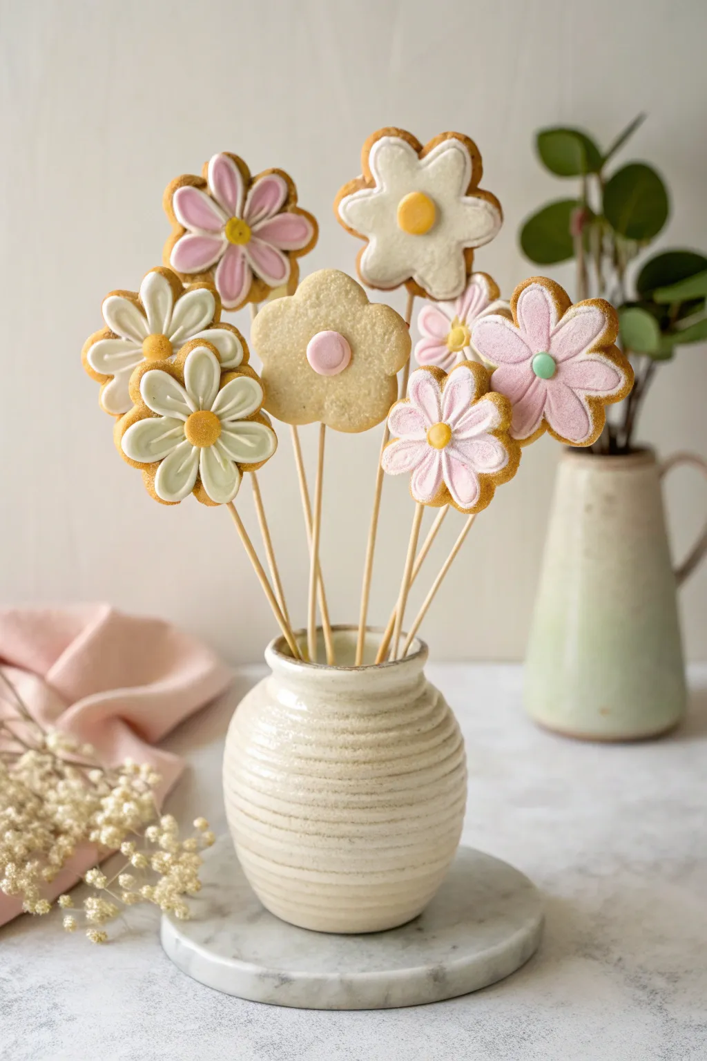 A sweet gesture of gratitude: the perfect blend of simplicity and charm with an edible cookie bouquet.