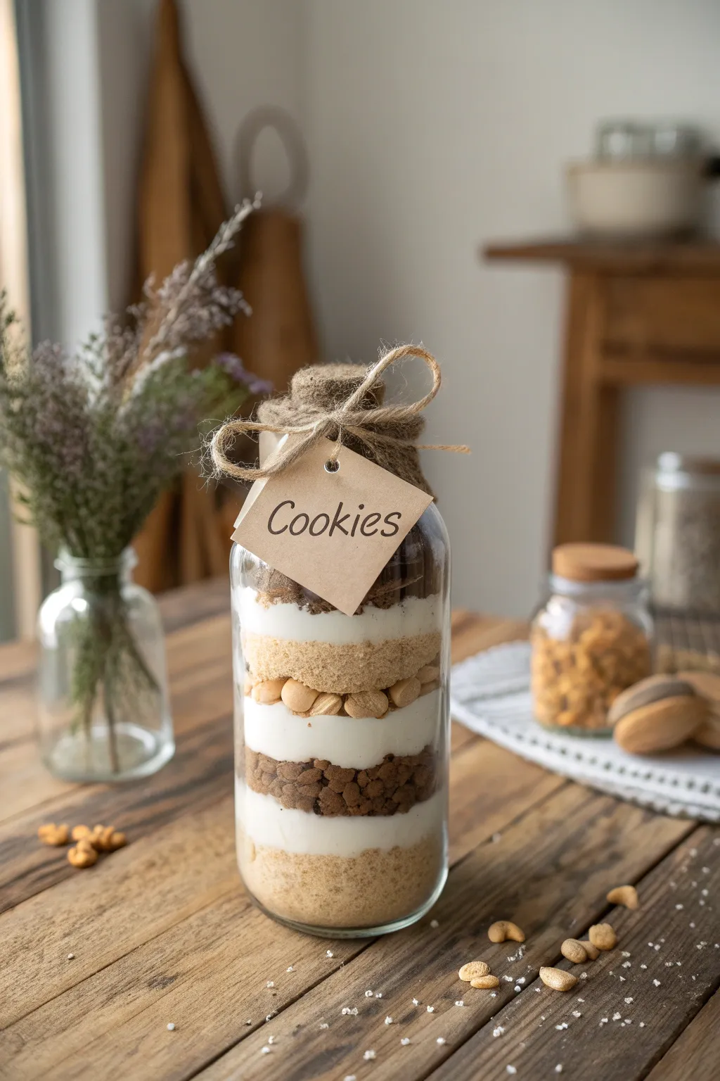 Craft the Perfect Gift: A DIY Recipe in a Jar, Blending Minimalist Charm with Boho Elegance.