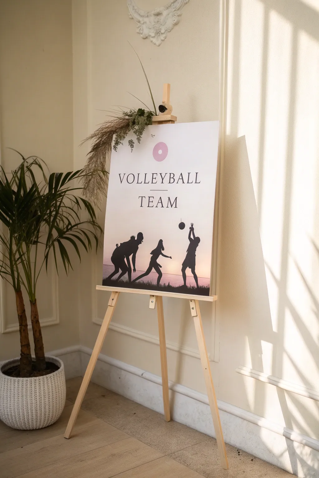 Celebrate team spirit with minimalist elegance: Create your own custom volleyball team poster!