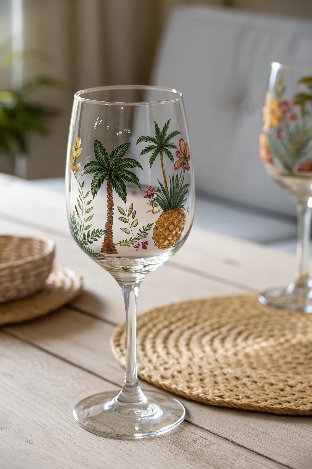 Sip into a tropical paradise with handcrafted elegance. 🌴🍍