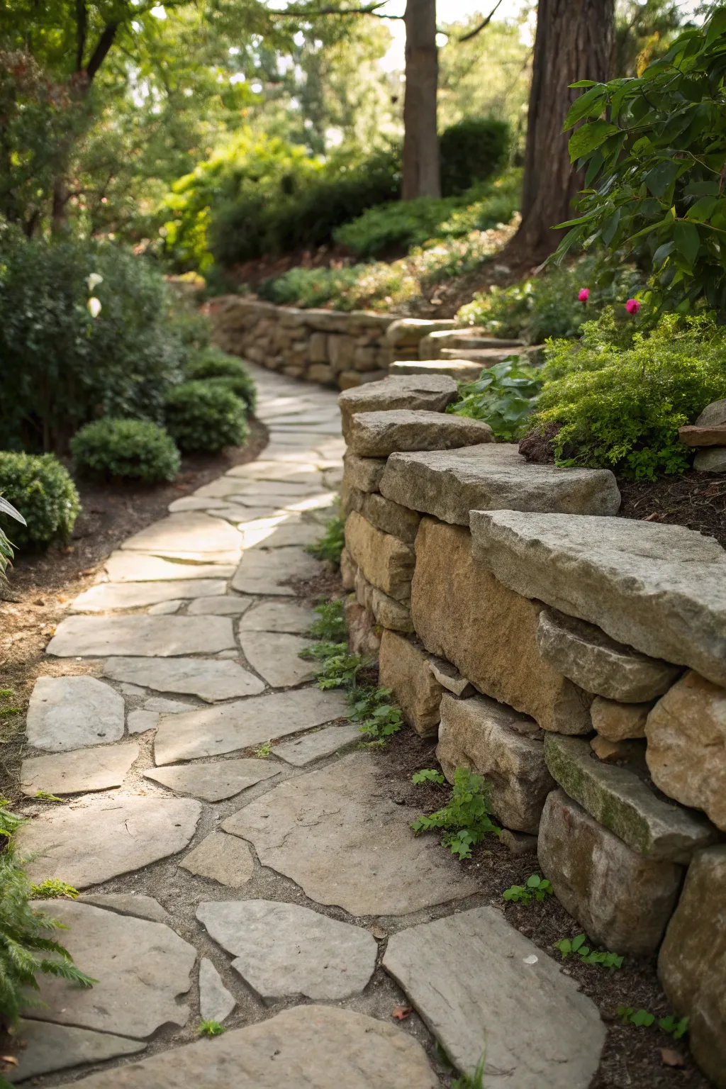 Lead the way with elegance: Embrace the charm of a stone pathway.