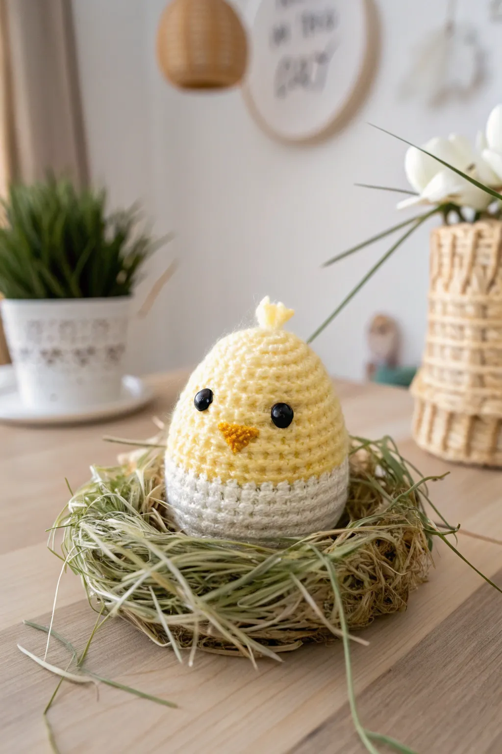 Cuddle up with these charming amigurumi chicks, the perfect handcrafted touch for your Easter decor.