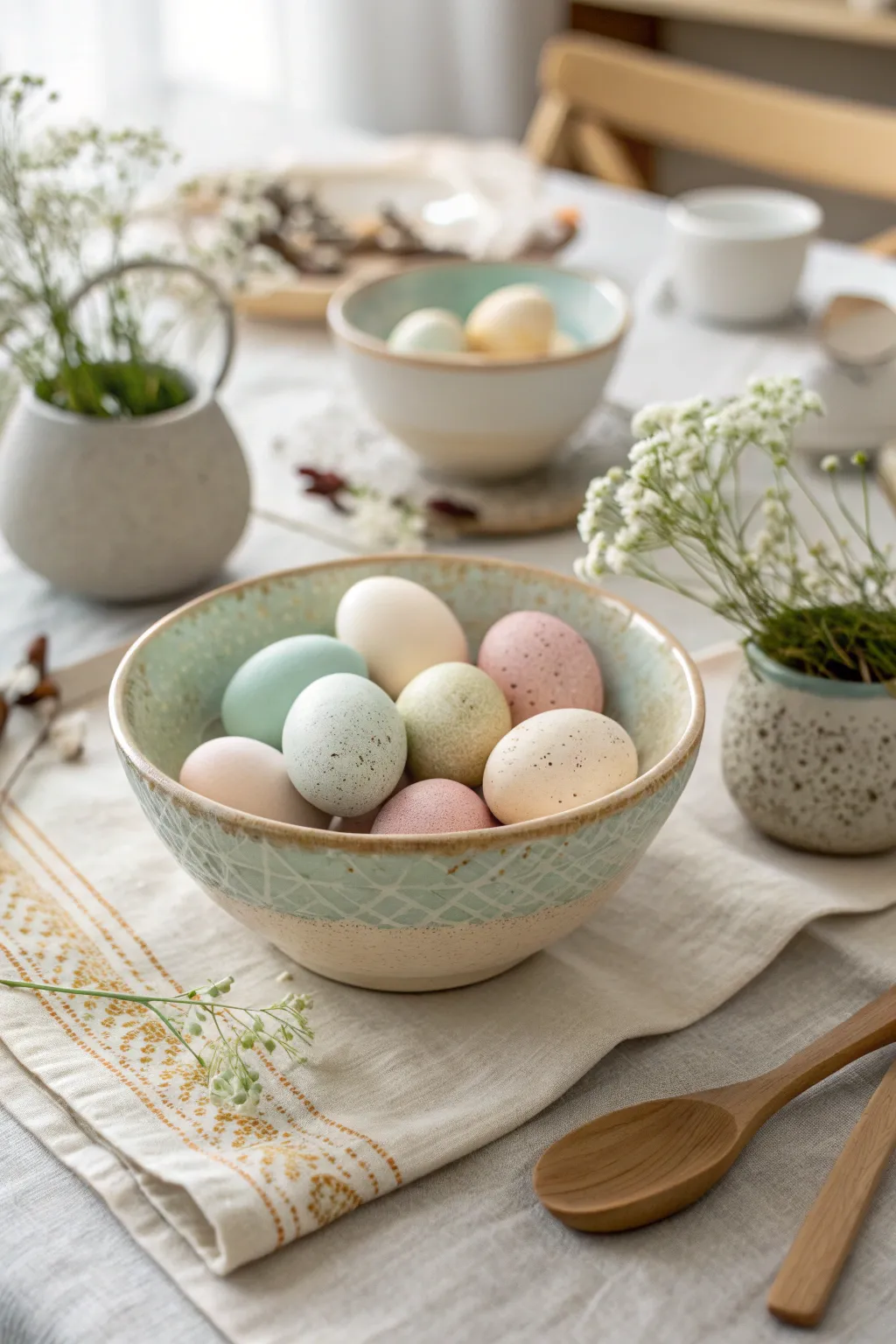 Celebrate Easter with a touch of Scandinavian elegance and boho charm. 🌿🥚 #EasterPotluck #MinimalistBeauty