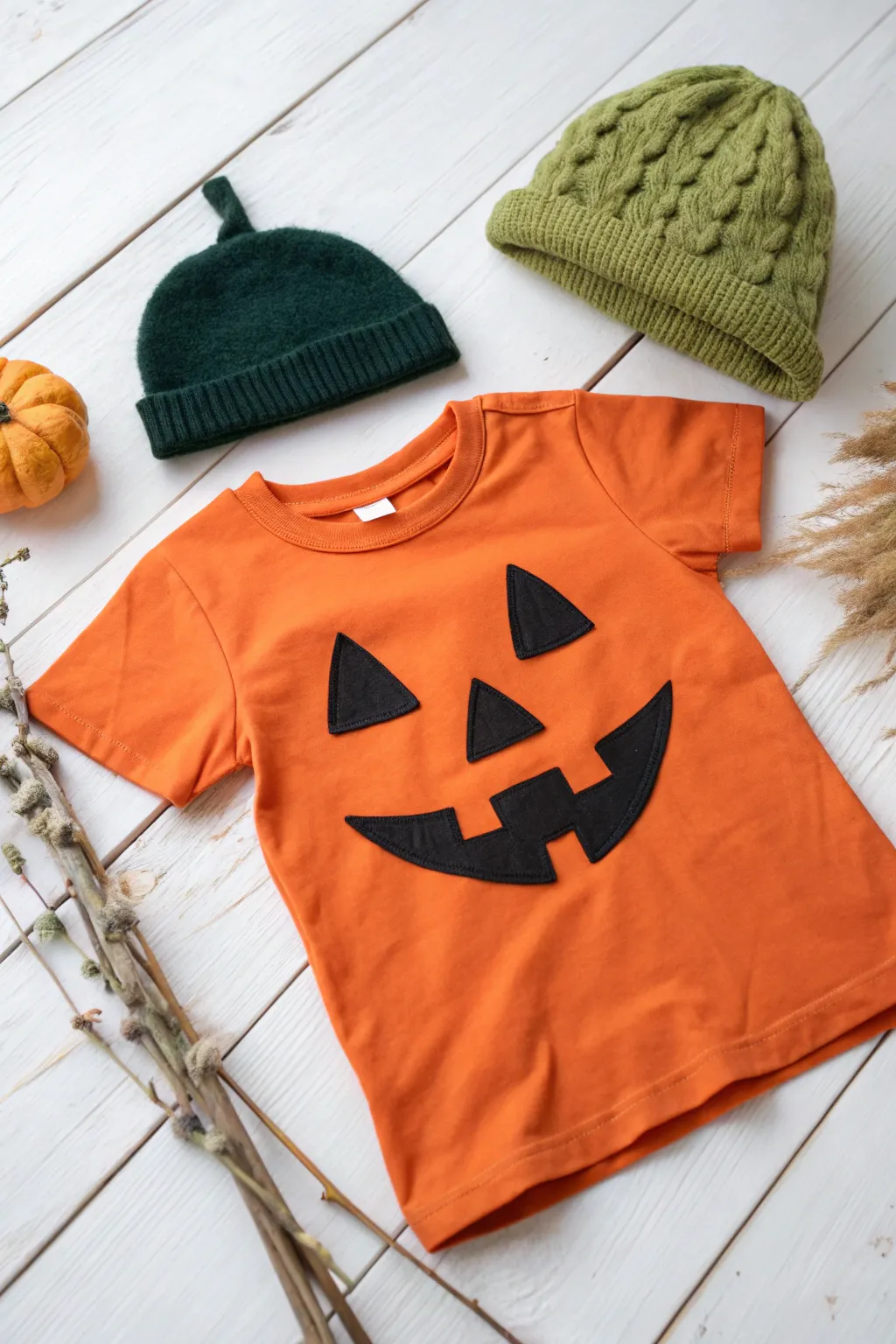 Embrace the cozy charm of DIY with this delightful pumpkin costume, perfectly blending simplicity and creativity.