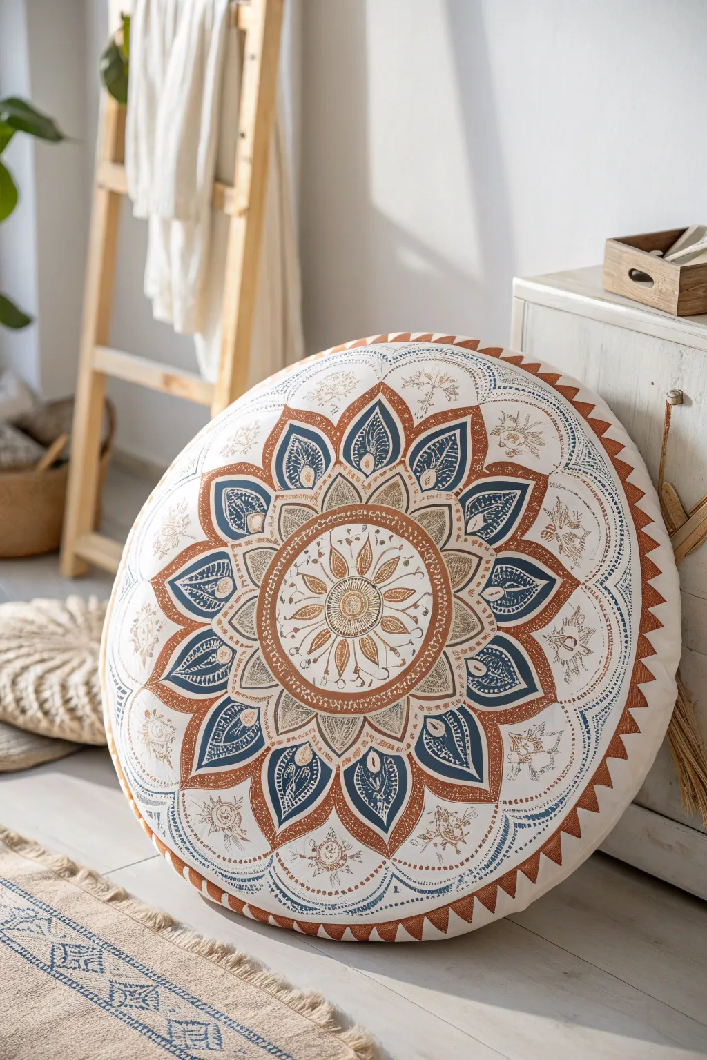 Embrace tranquility with a stunning bohemian mandala that brings harmony and artistic flair to any space.