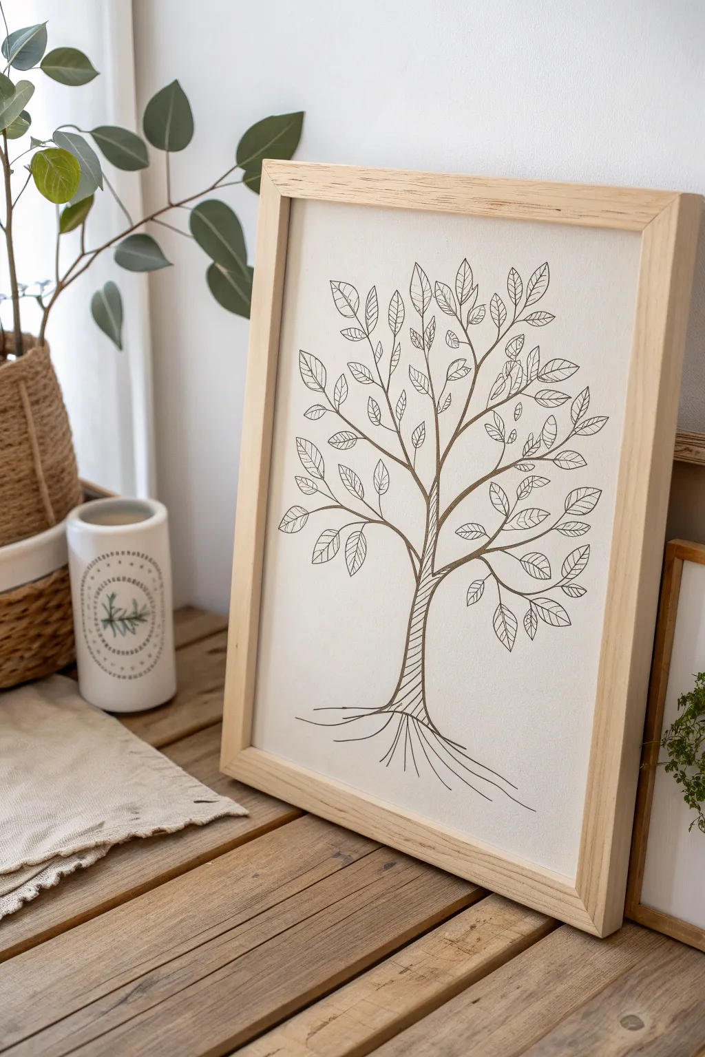 Embrace the elegance of simplicity with this minimalist tree silhouette, capturing the timeless beauty of nature's changing seasons.