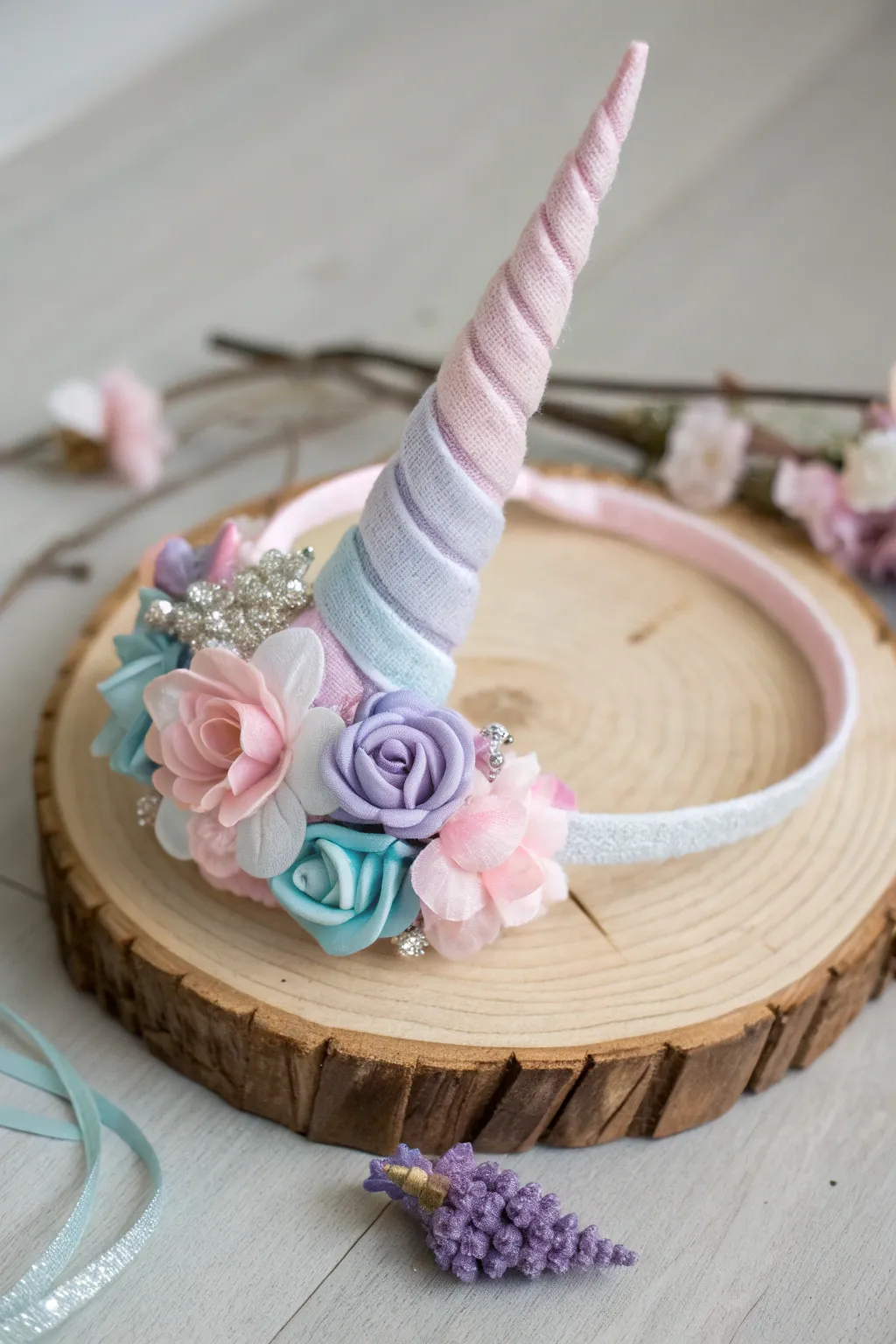 Embrace the magic with this stunning unicorn horn headband, perfect for a simple yet enchanting Halloween look.