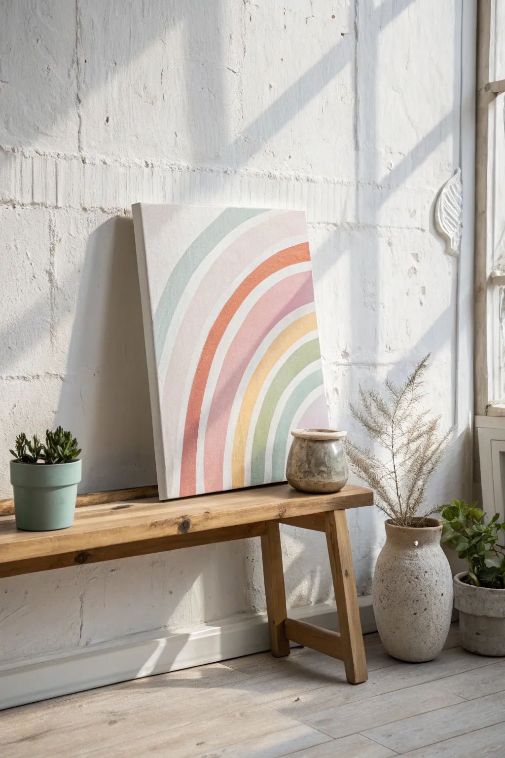 Add a touch of joy to your space with this easy rainbow painting idea—where simplicity meets serene beauty.
