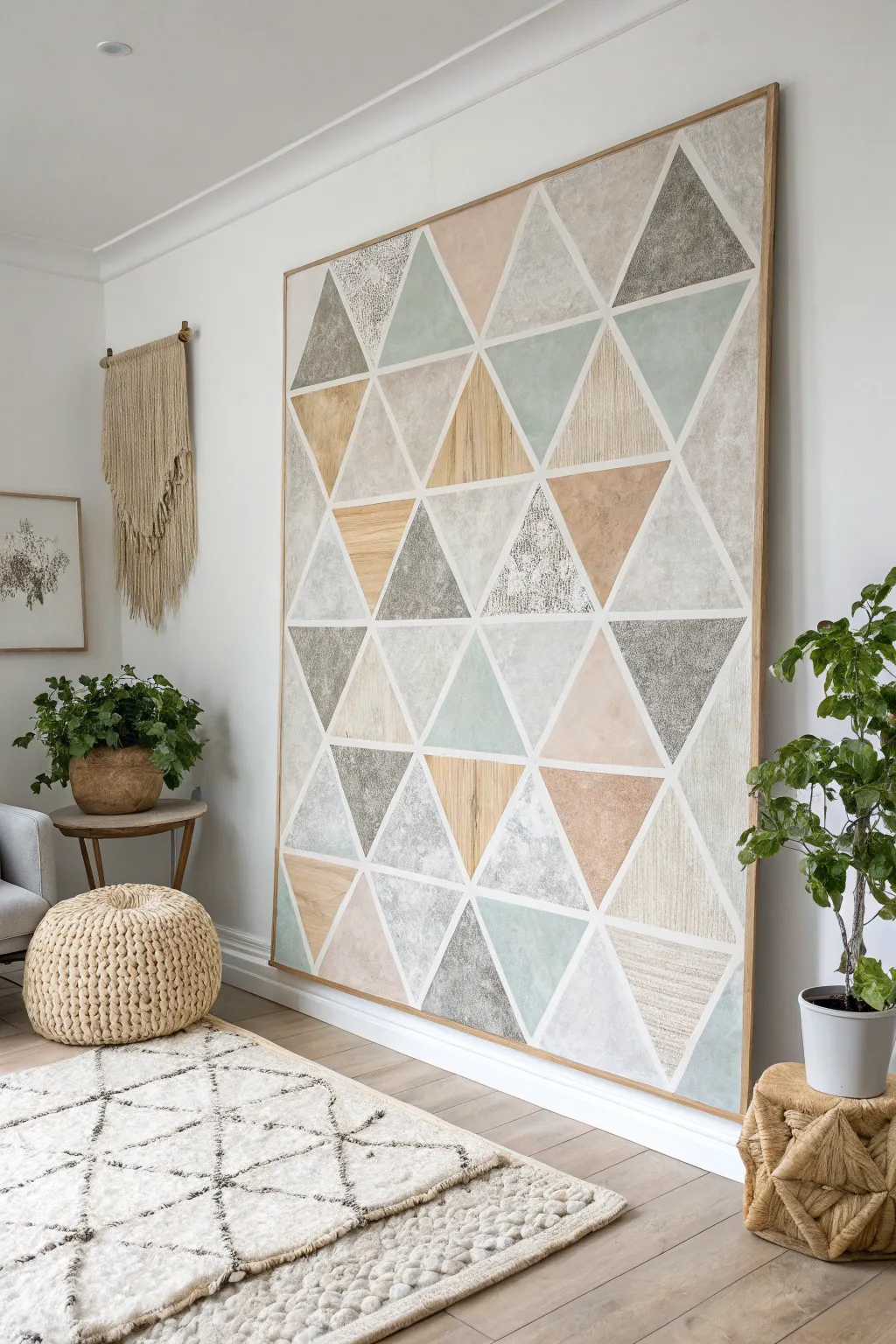 Transform your space with geometric elegance: a minimalist masterpiece in tessellation.