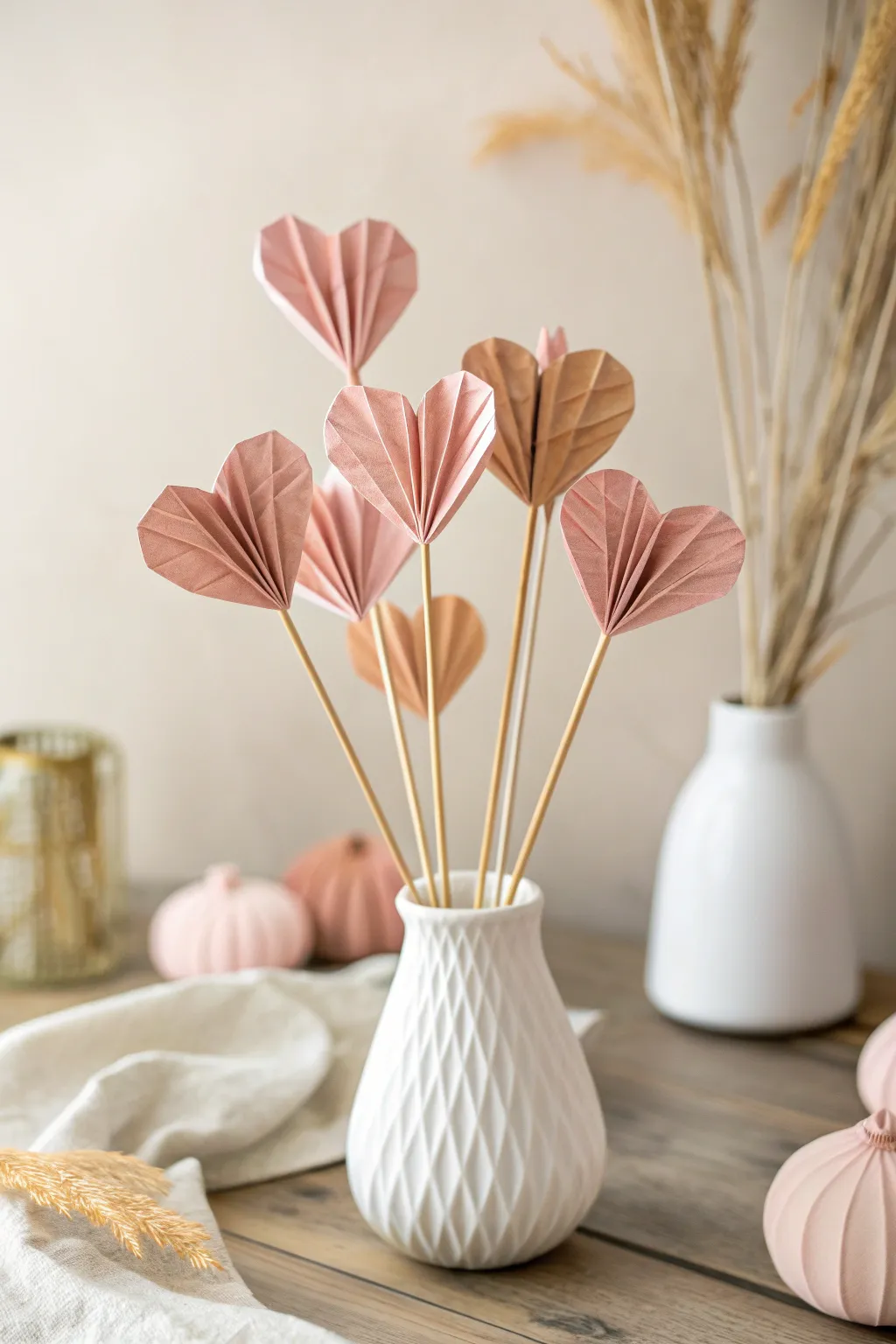 Charming 3D Heart Bouquets: A Sweet and Simple Craft for Valentine's Day!