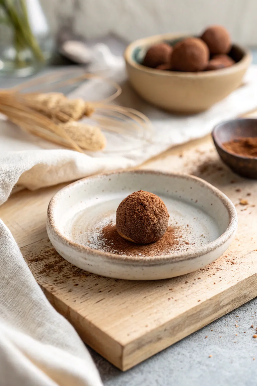Indulge in the handcrafted elegance of homemade truffles, where simplicity meets decadent delight.