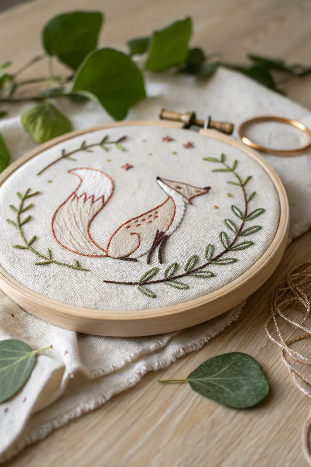 Discover the playful elegance of animal motifs in embroidery, where simplicity meets charm in every stitch.