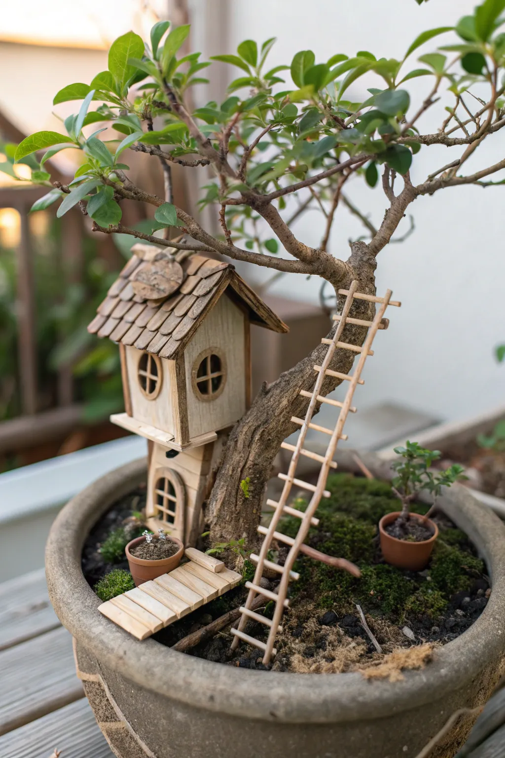 Enchanting Fairy Treehouse: A magical mini-world crafted with love and imagination.
