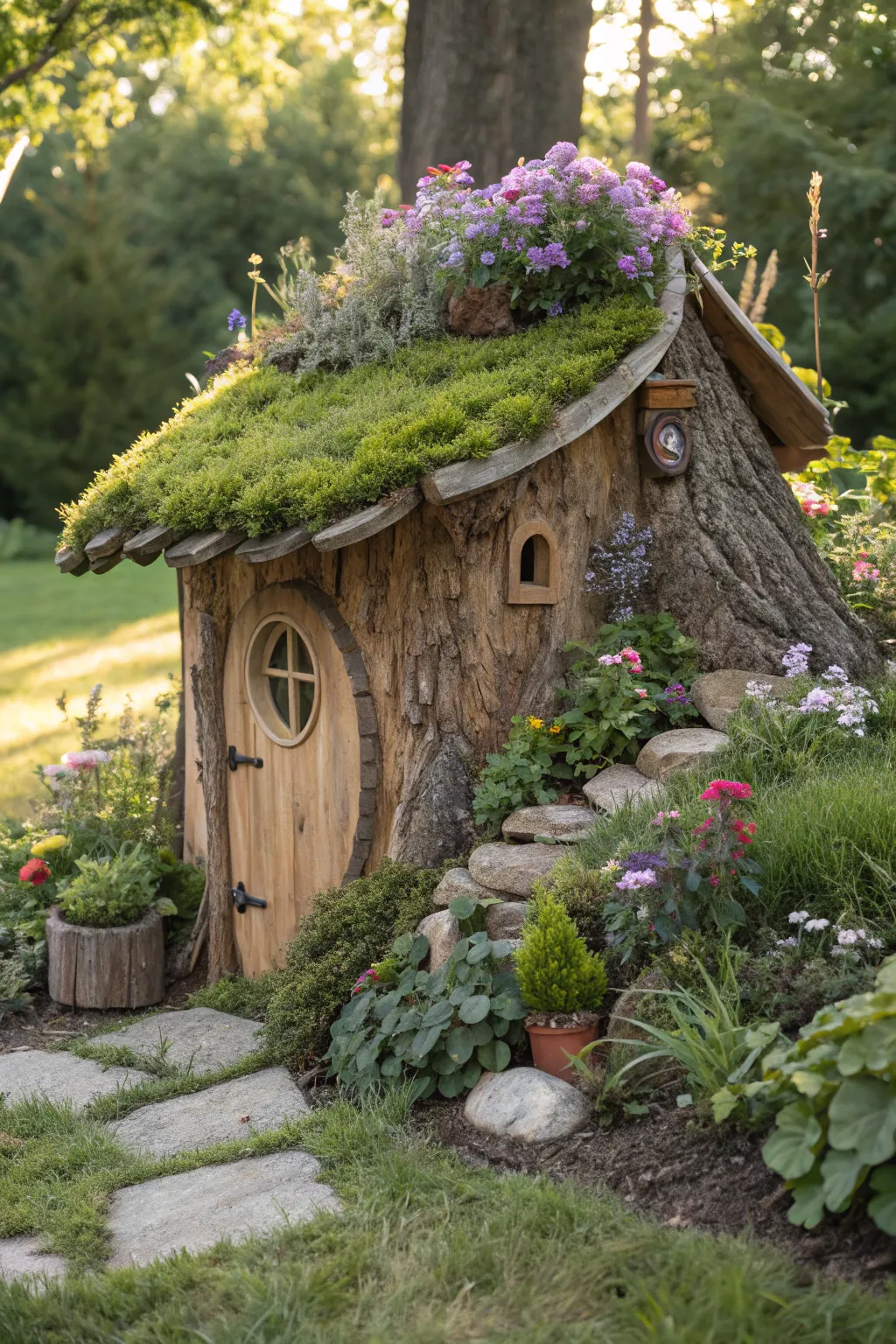 Blooming rooftops: Where fairy tale dreams and nature's beauty intertwine.