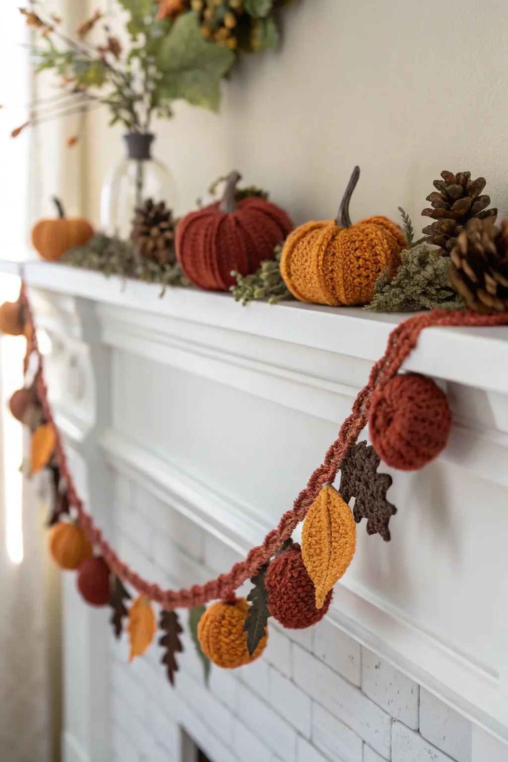 Embrace the cozy elegance of autumn with a handcrafted fall garland that warms up your space with its simple beauty.