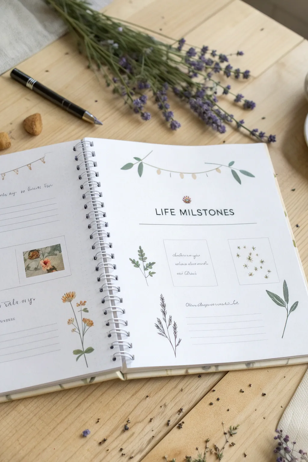 Capture life's beautiful moments with a minimalist milestone timeline scrapbook.