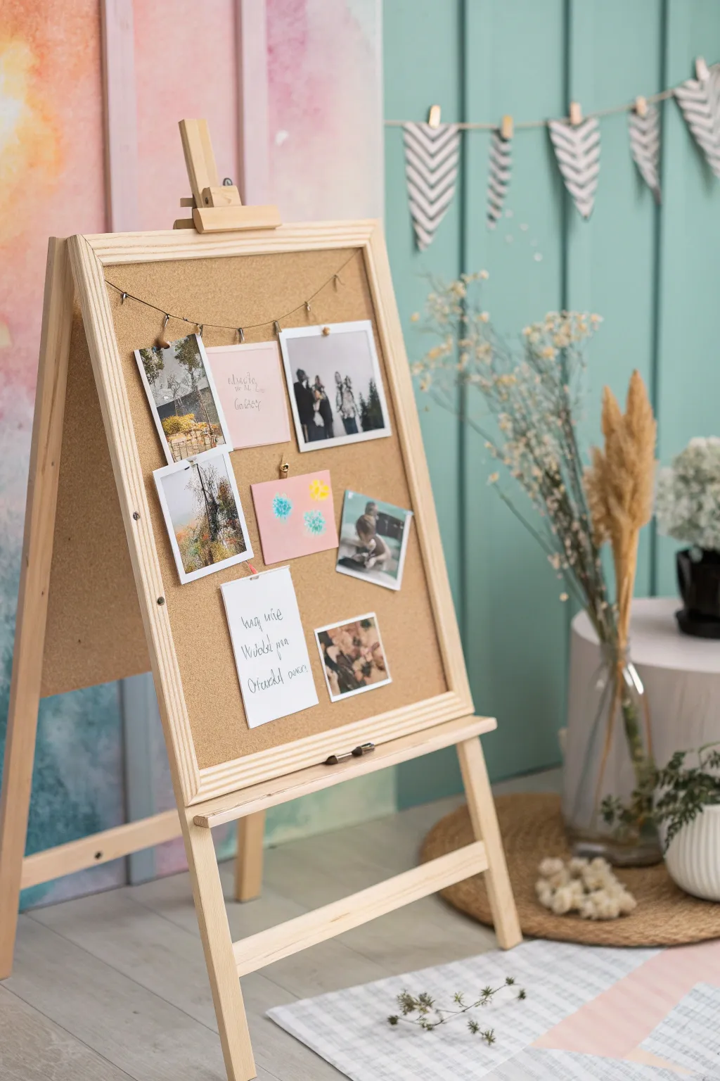 Elevate your family vision board with vibrant pastel tones. A perfect blend of Scandinavian minimalism and Boho charm.