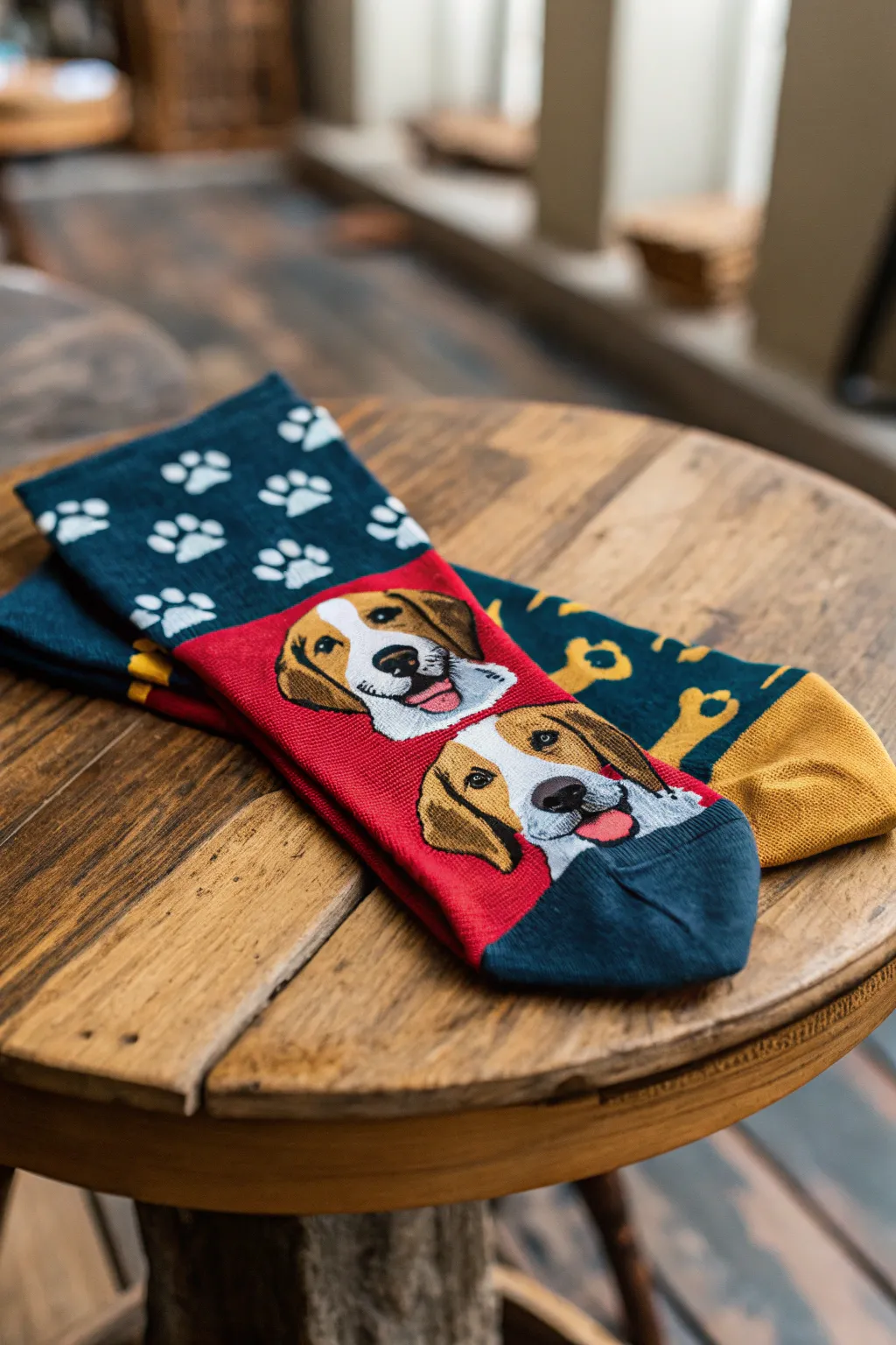 Step into comfort and style with custom-designed socks that bring a smile to his face every day.