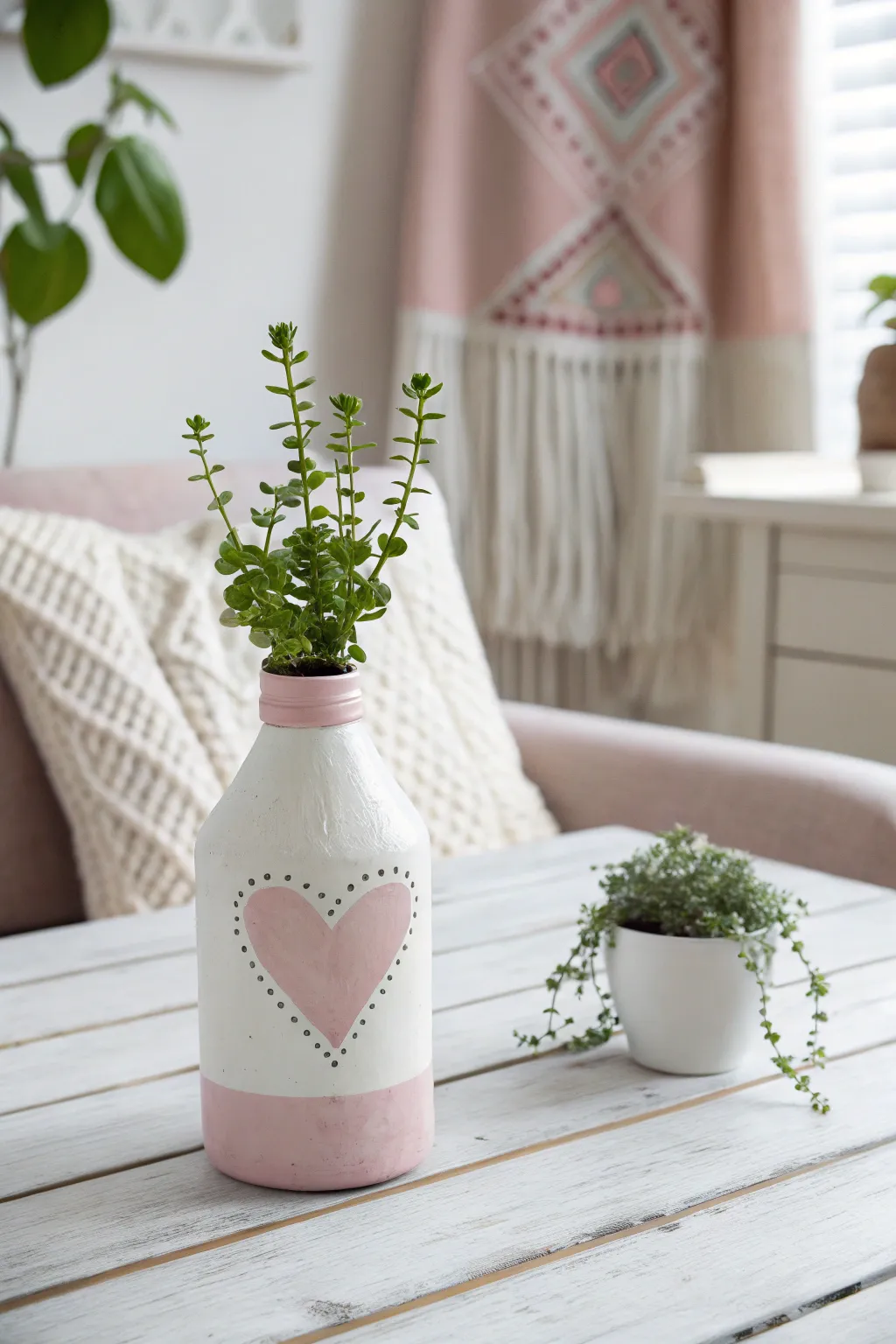 Add a touch of love to your home with these charming recycled heart planters. Perfect for a minimalist and boho-inspired decor!