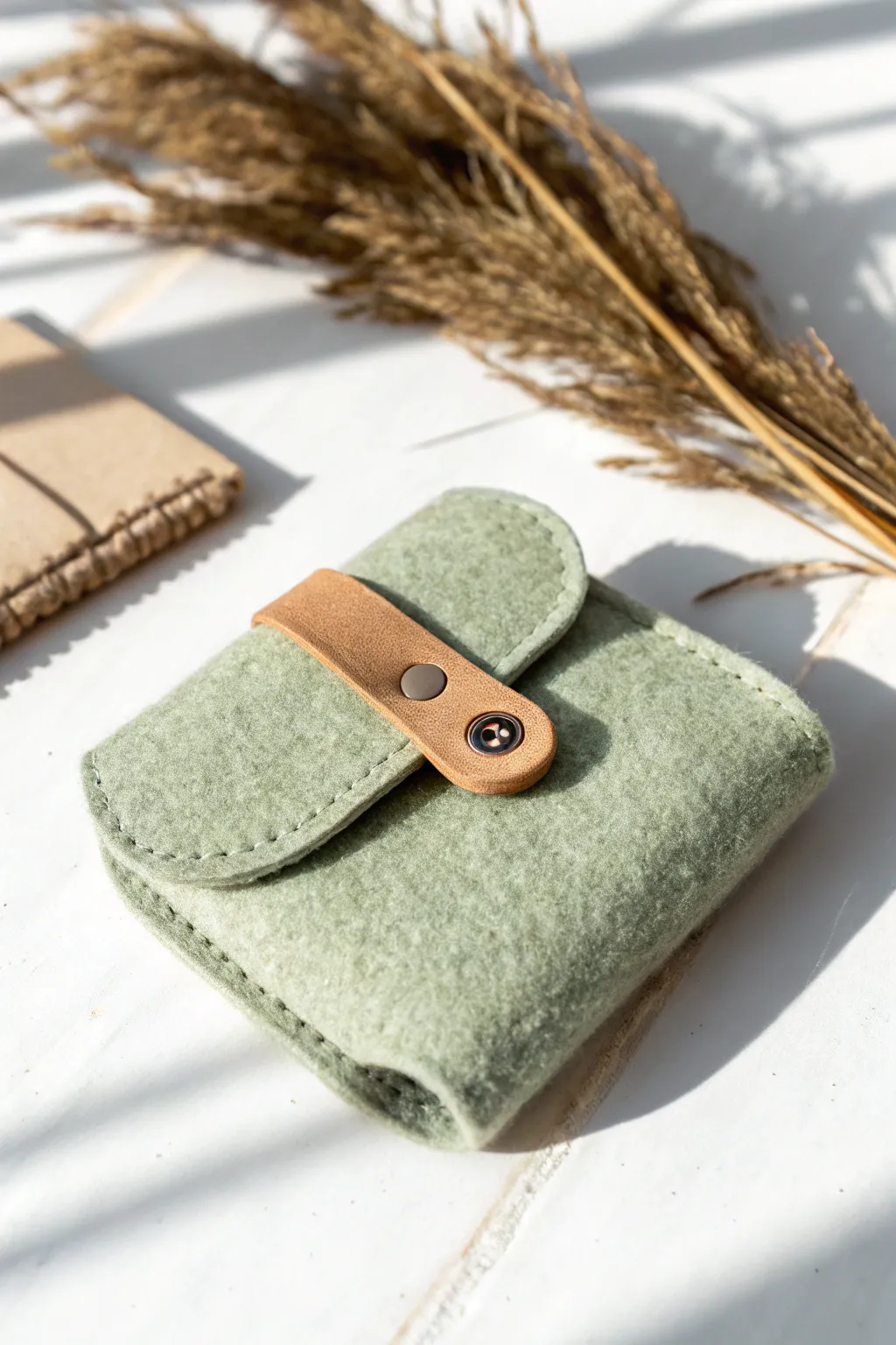 Keep your earbuds stylishly organized with a handcrafted felt case, where minimalist design meets boho elegance.