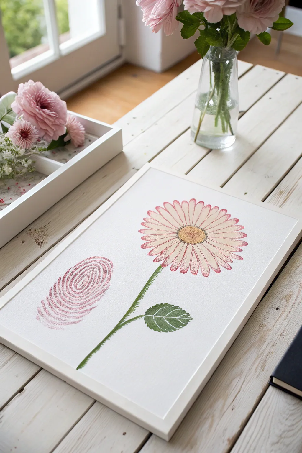 Brighten your space with the simple elegance of fingerprint flowers.