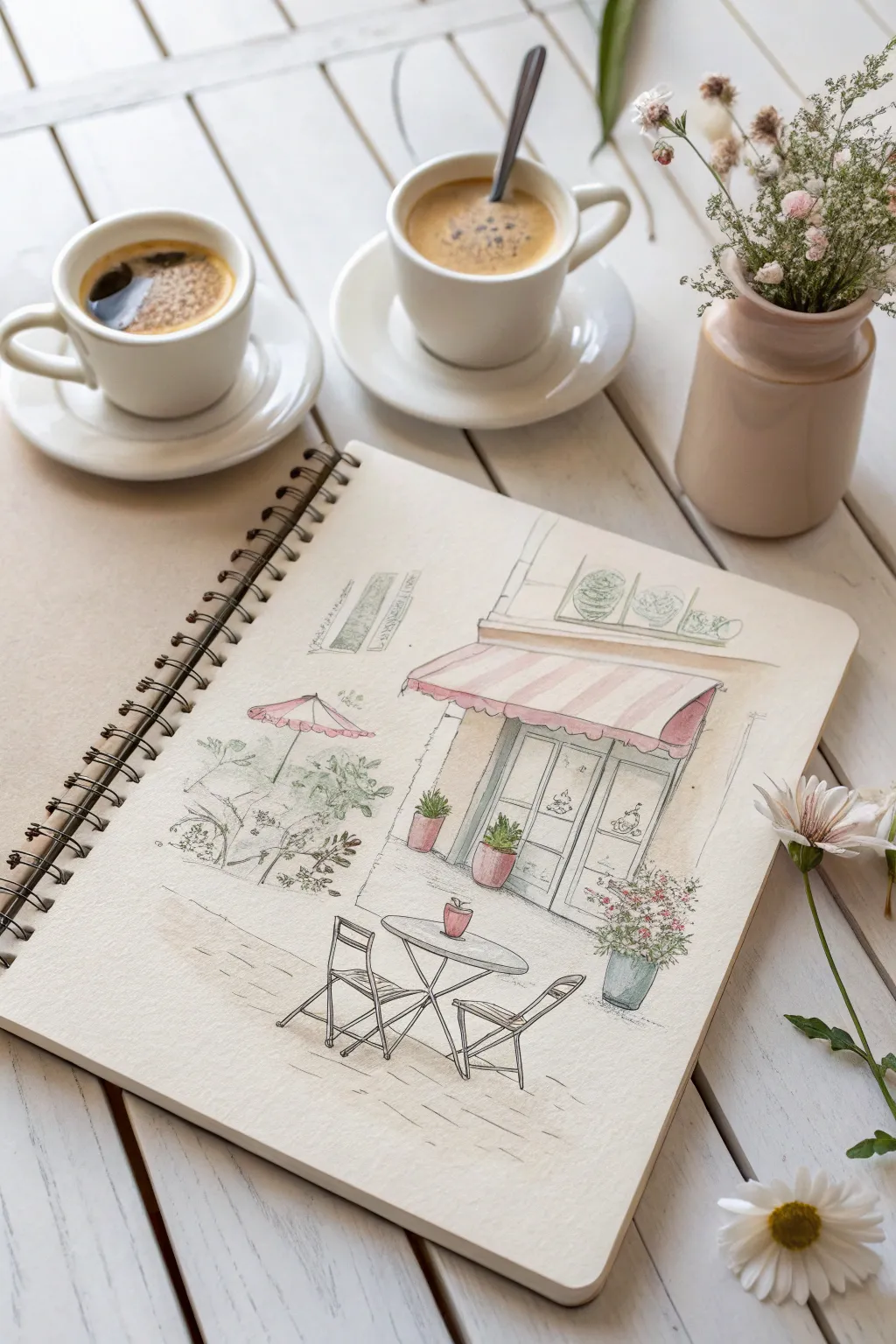 Capture the magic of your first date with a simple yet enchanting sketch. 🎨✨ #FirstDateMemories #ScrapbookArt