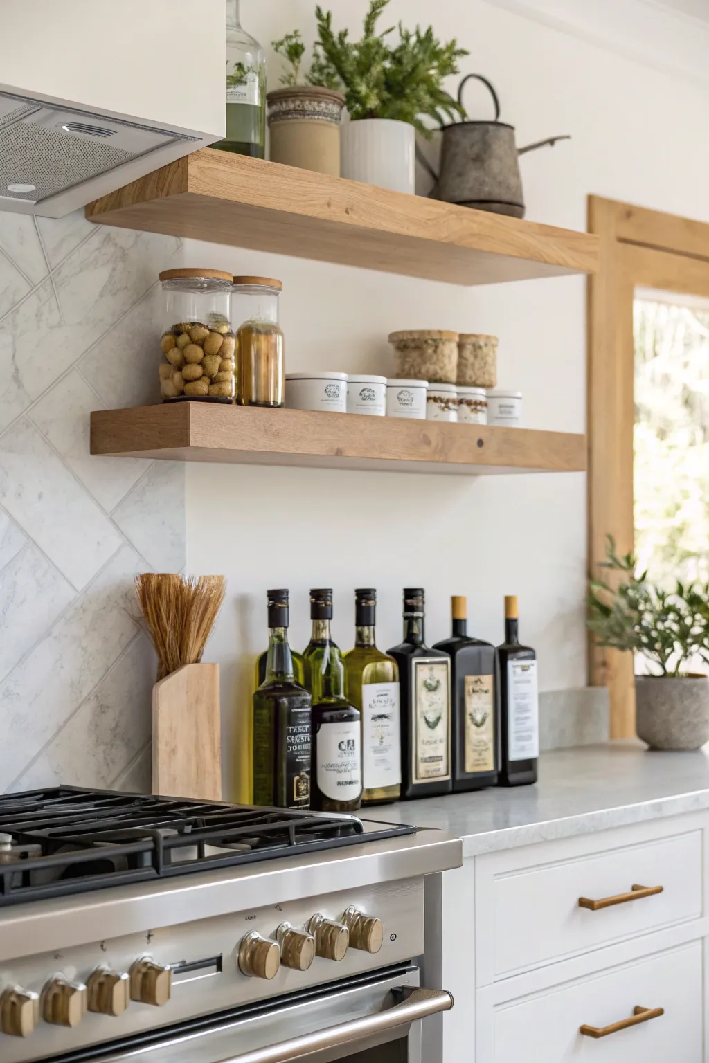Elevate your cooking space with a touch of gourmet elegance. #ScandiBoho #KitchenInspo