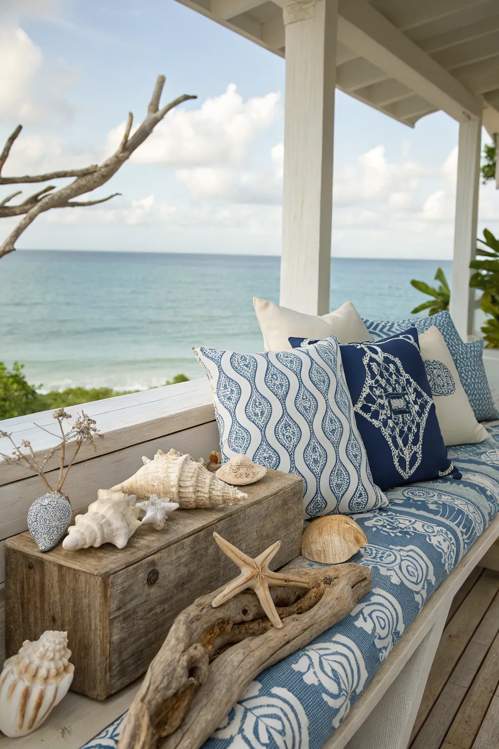 Bring seaside charm to your lanai with coastal decor.