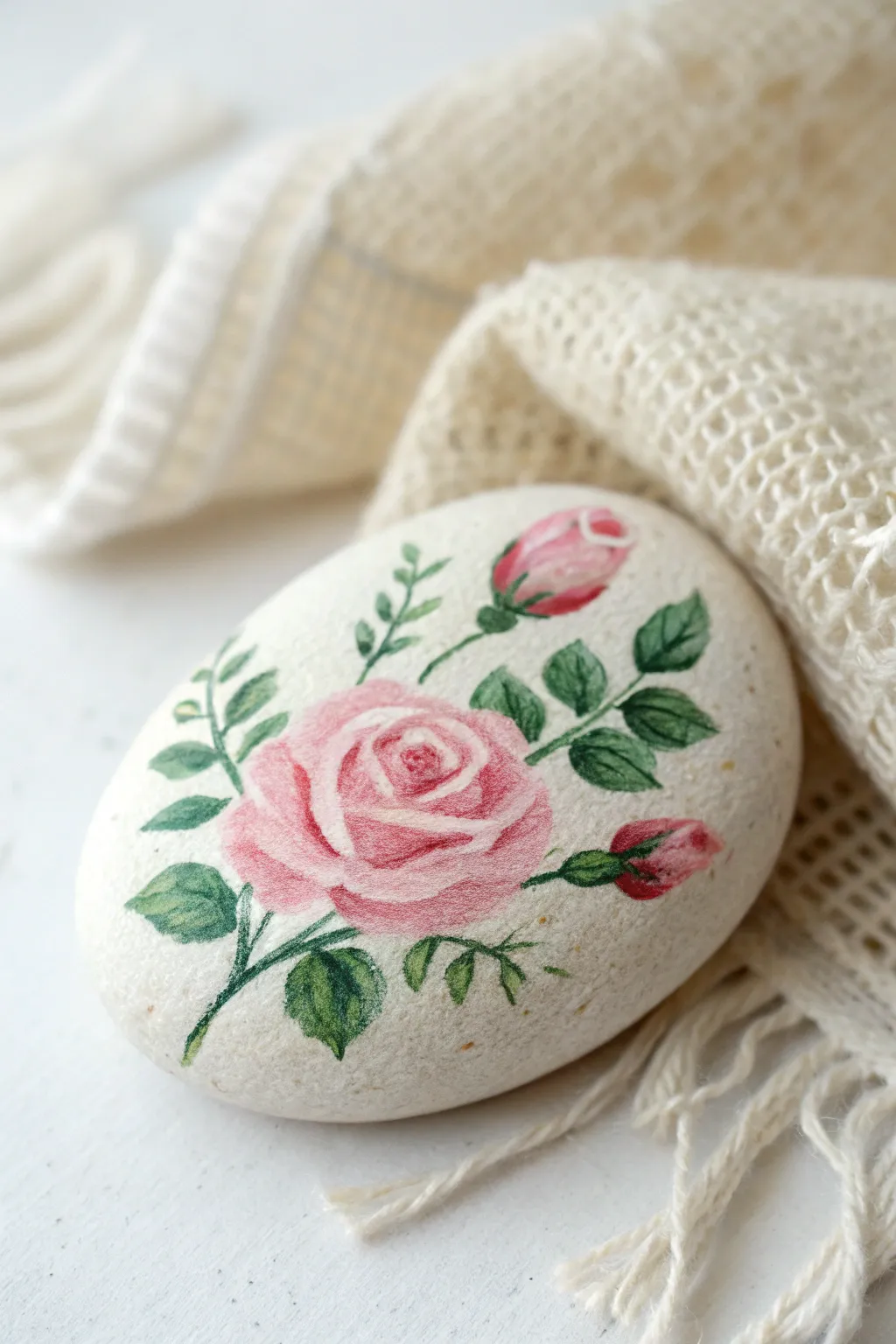 Capturing the delicate allure of roses on a canvas of stone - a minimalist masterpiece.