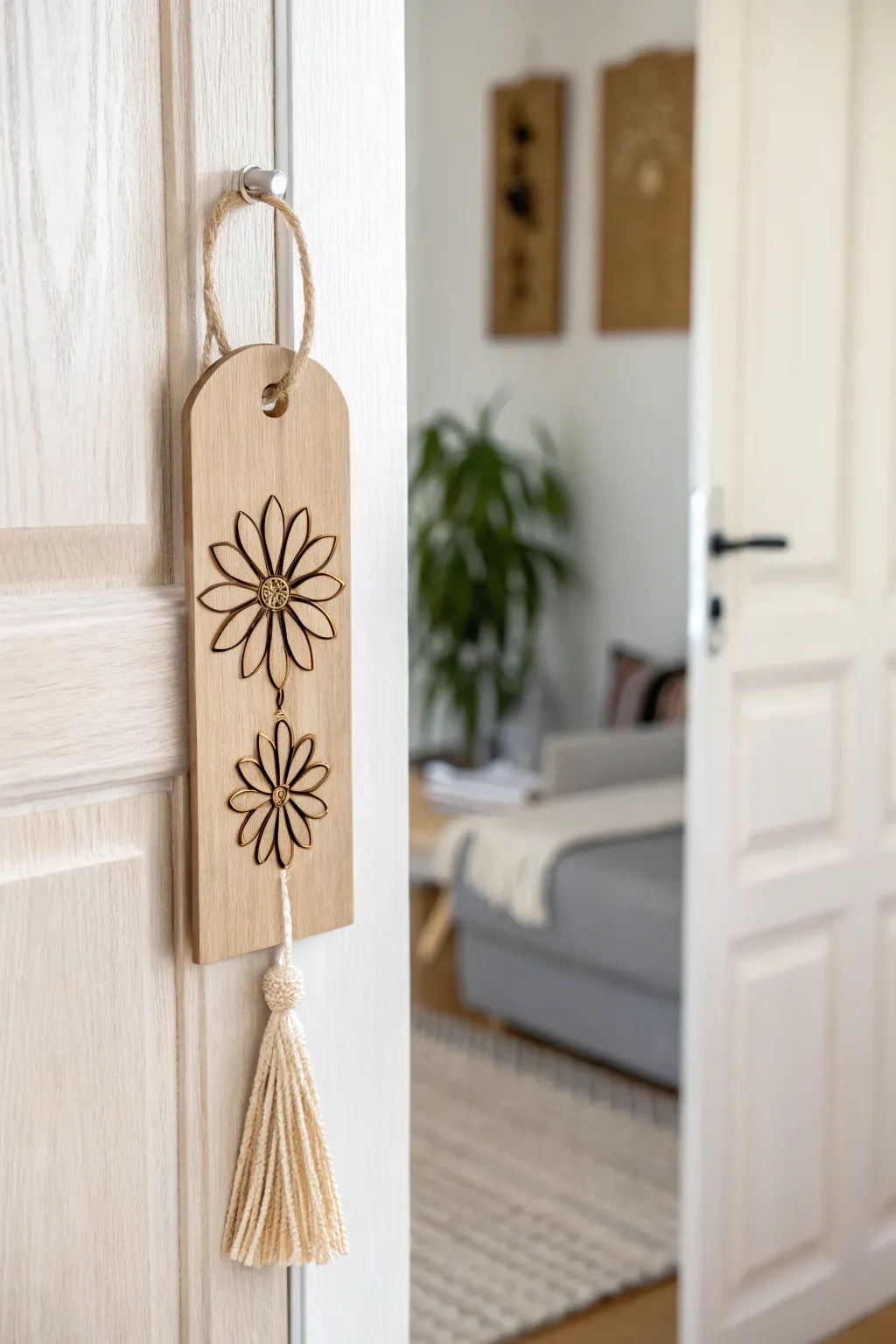 Welcome each season with style and grace. Embrace the art of simplicity and craftsmanship with this elegant door hanger.