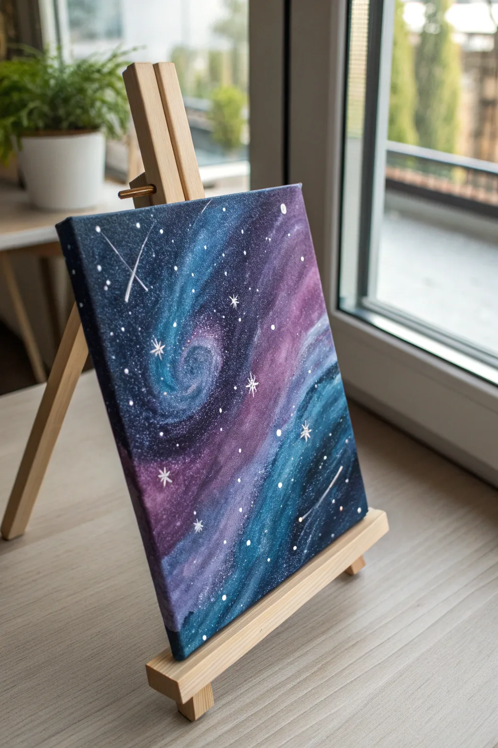 Bring the cosmos into your home with stunning galaxy art that celebrates simplicity and natural beauty.