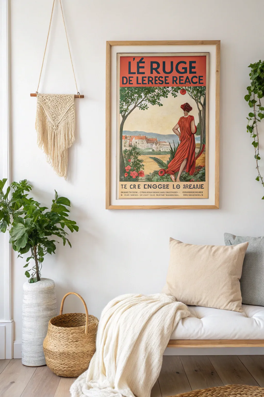 Add a touch of vintage French elegance to your space with this vibrant 1920s poster art.