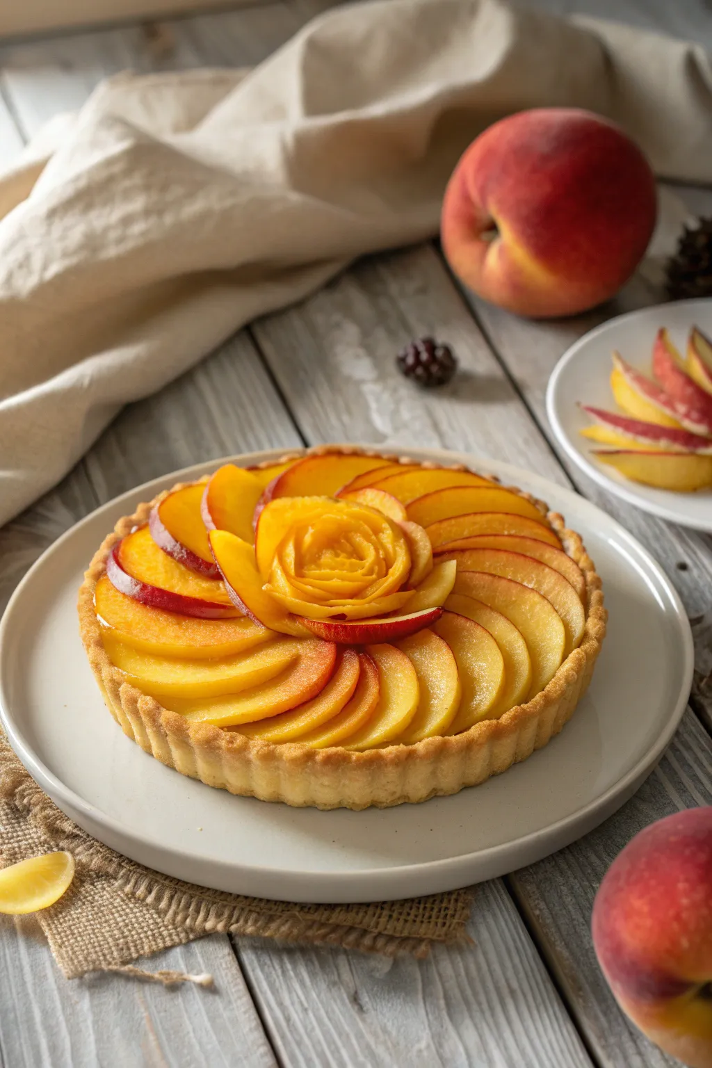 Elevate your dessert game with this artful fruit flower tart—simplicity meets elegance!