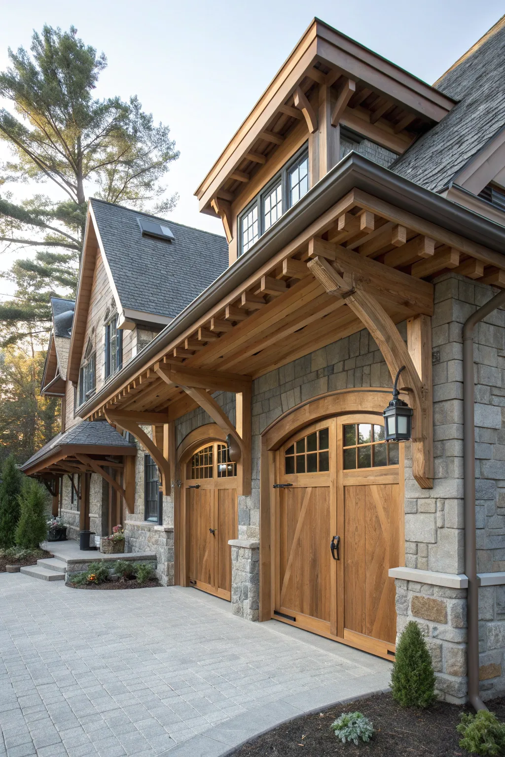Experience the art of seamless integration with a garage overhang that feels like it's always been part of your home.