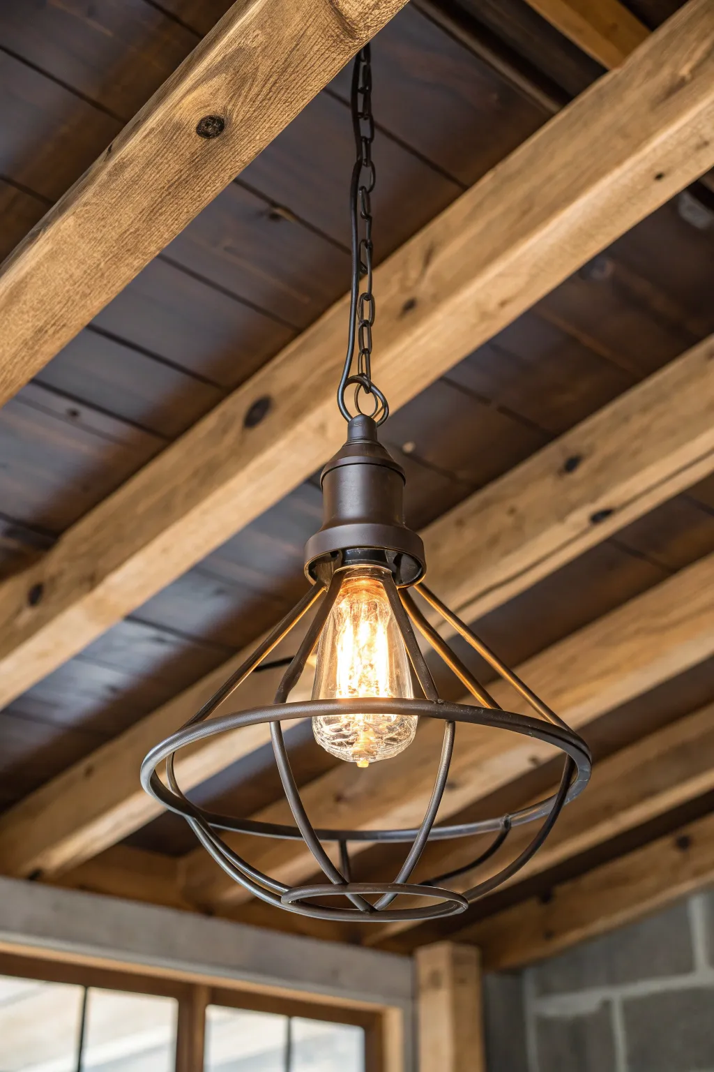 Illuminate your garage with style: Industrial elegance meets practical craftsmanship.