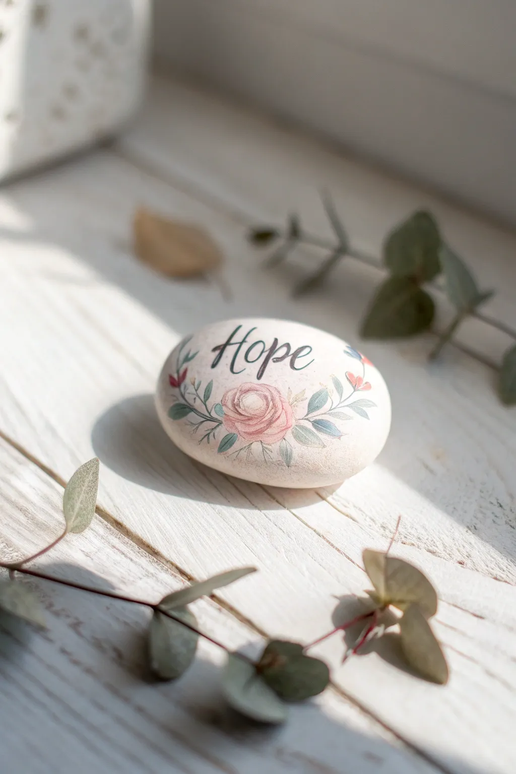 Find beauty in simplicity with these charming painted pebbles, perfect for sending a thoughtful 'get well soon' message.