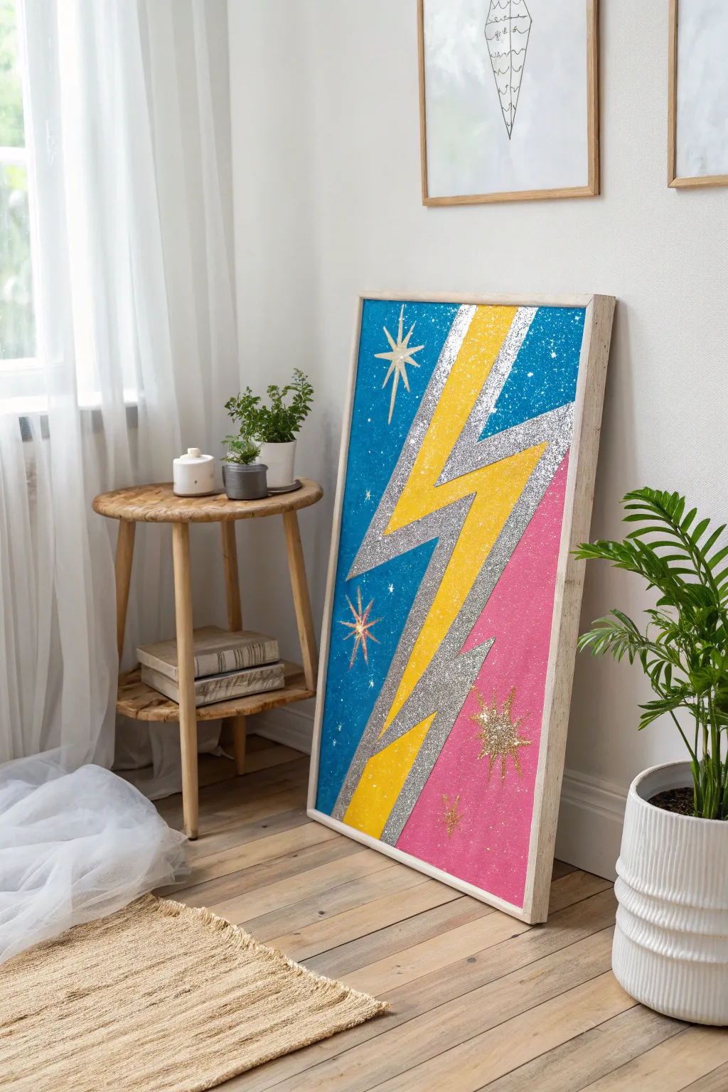 Add a modern twist to classic pop-art with glitter that makes your creativity shine!