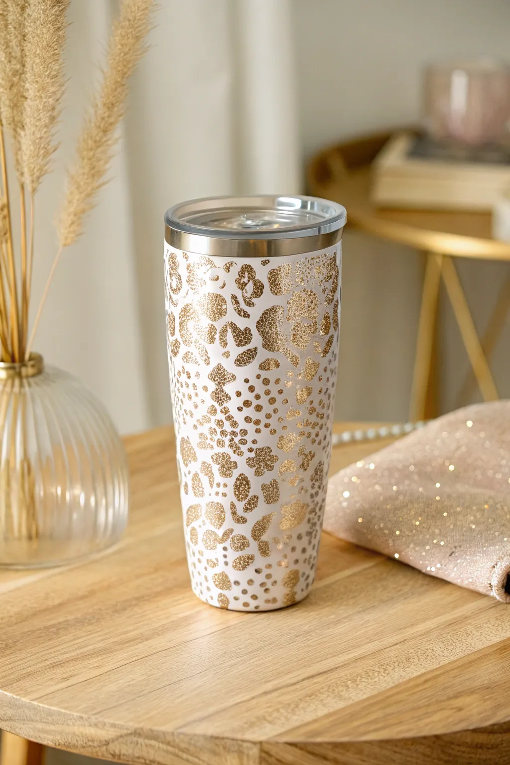 Unleash your wild side with this stunning leopard print tumbler, where minimalist elegance meets boho charm.