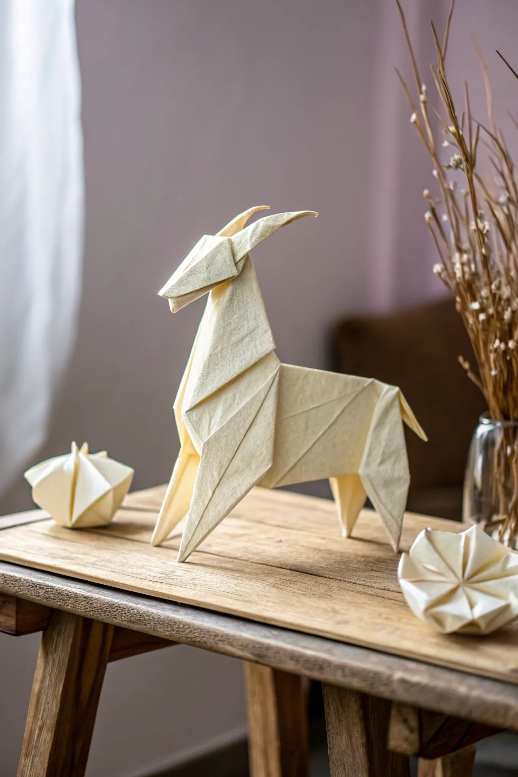 Discover the art of goat origami, where simplicity meets elegance in every fold.