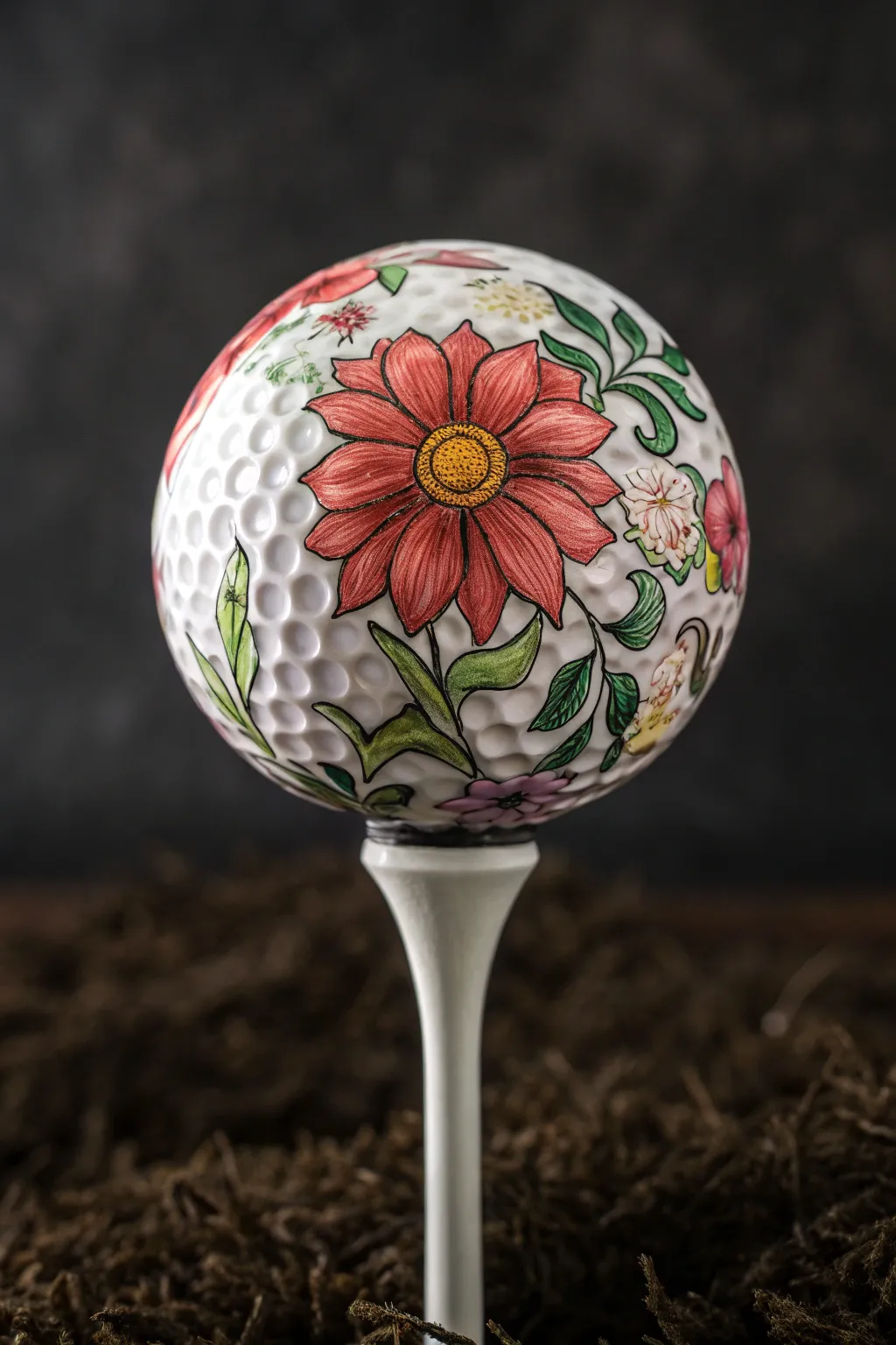 Transform the ordinary into extraordinary with flower-inspired golf ball art.
