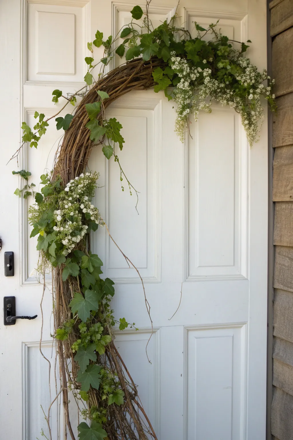 Welcome nature into your home with a stunning grapevine door swag that exudes minimalist elegance.