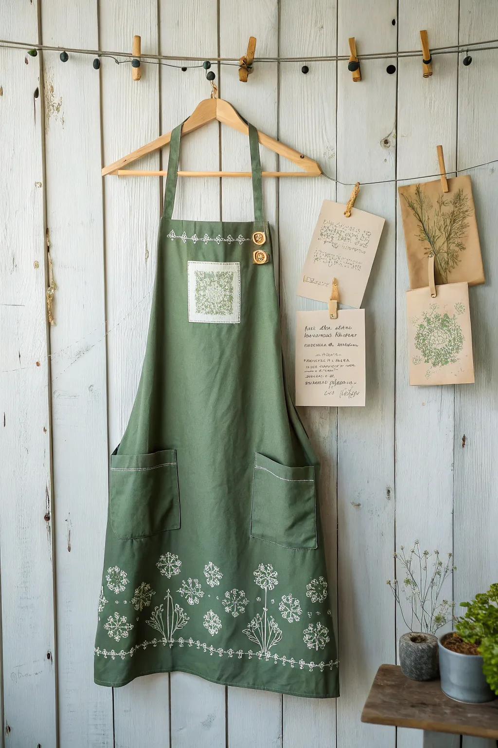 Embrace sustainable style with a charming message center made from recycled materials.