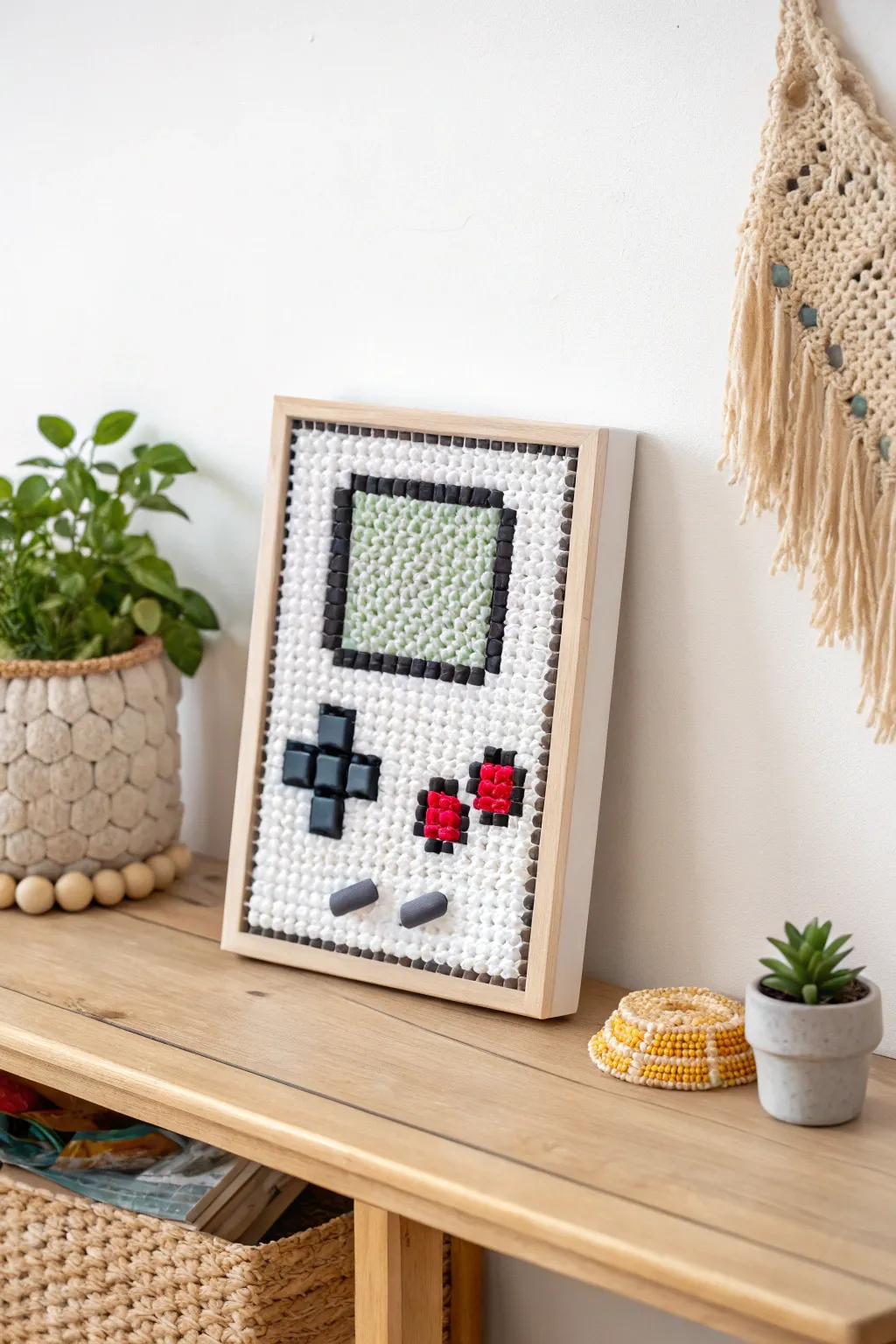 A nostalgic nod to the golden era of gaming, beautifully captured in pixel art form.