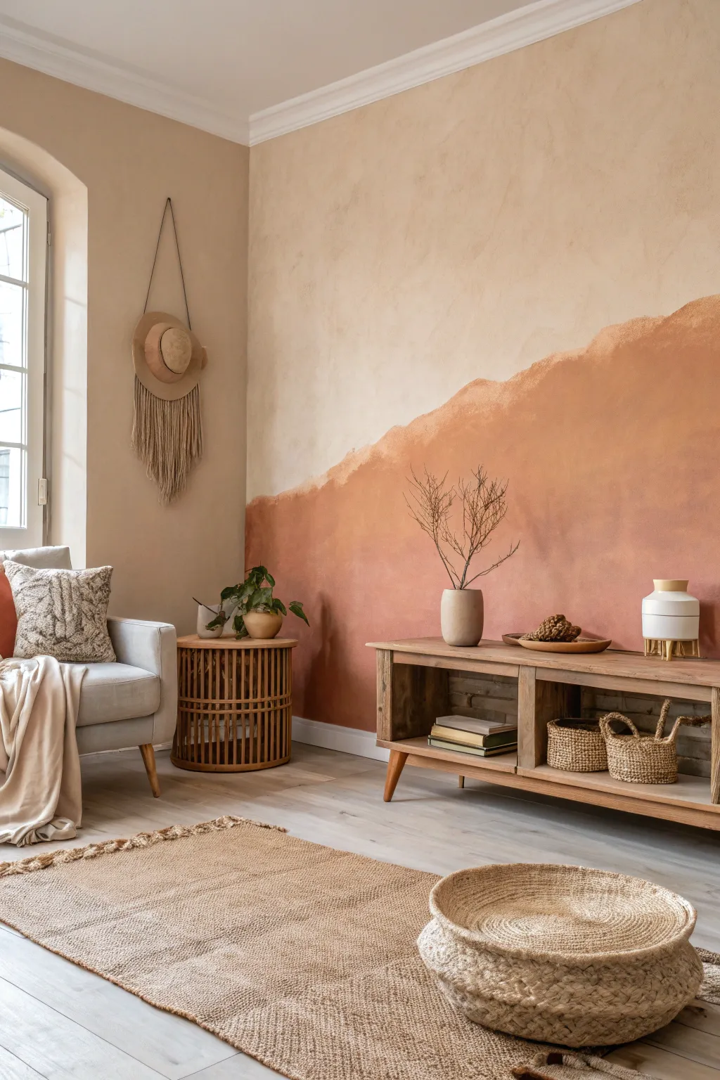 Embrace the warmth of earth tones for a serene and grounded living space.